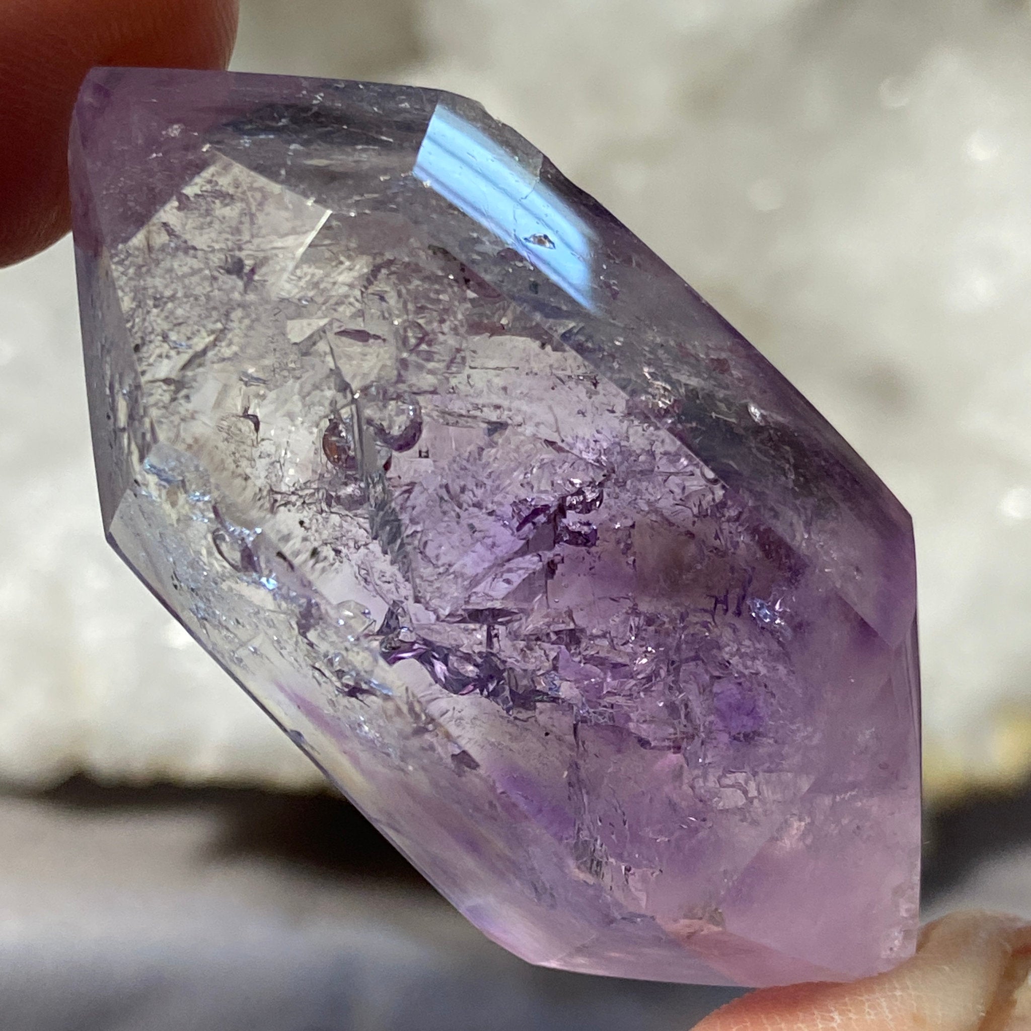 Double Terminated Amethyst Enhydro – Brazil