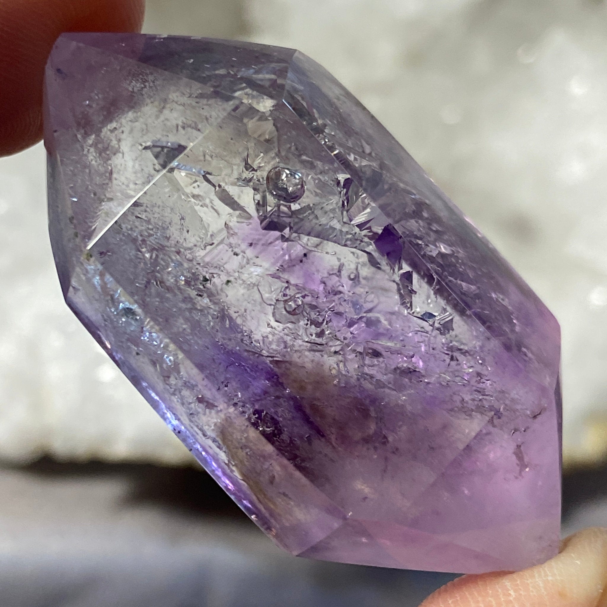 Double Terminated Amethyst Enhydro – Brazil