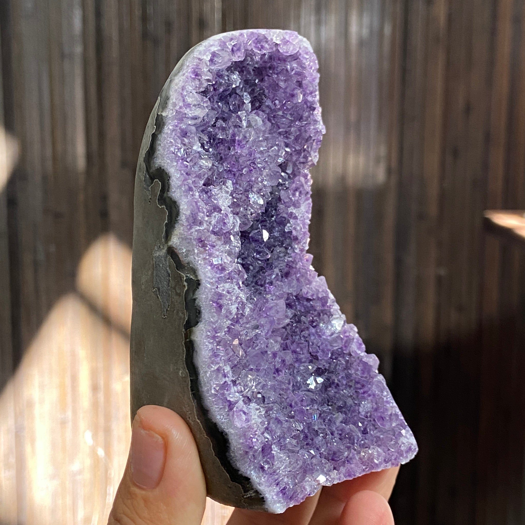Uruguayan Clear Quartz & Amethyst Cut Base