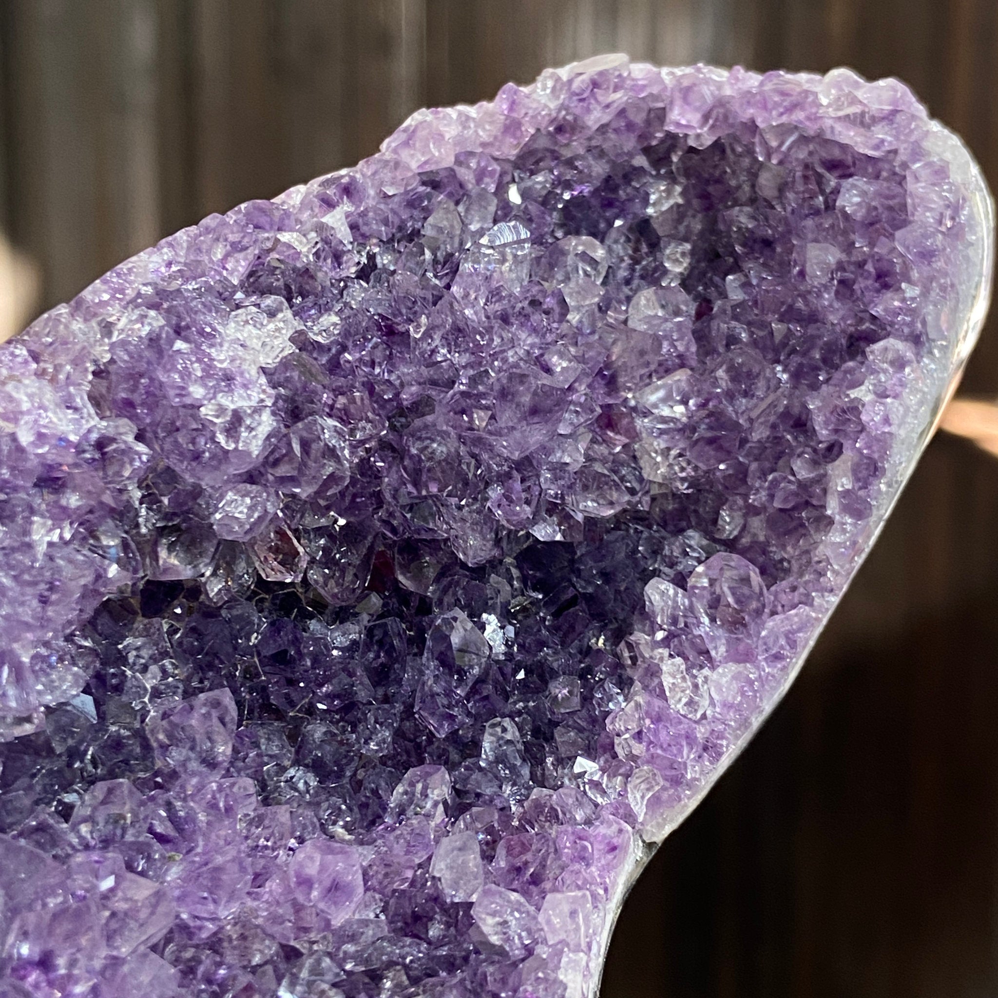 Uruguayan Clear Quartz & Amethyst Cut Base