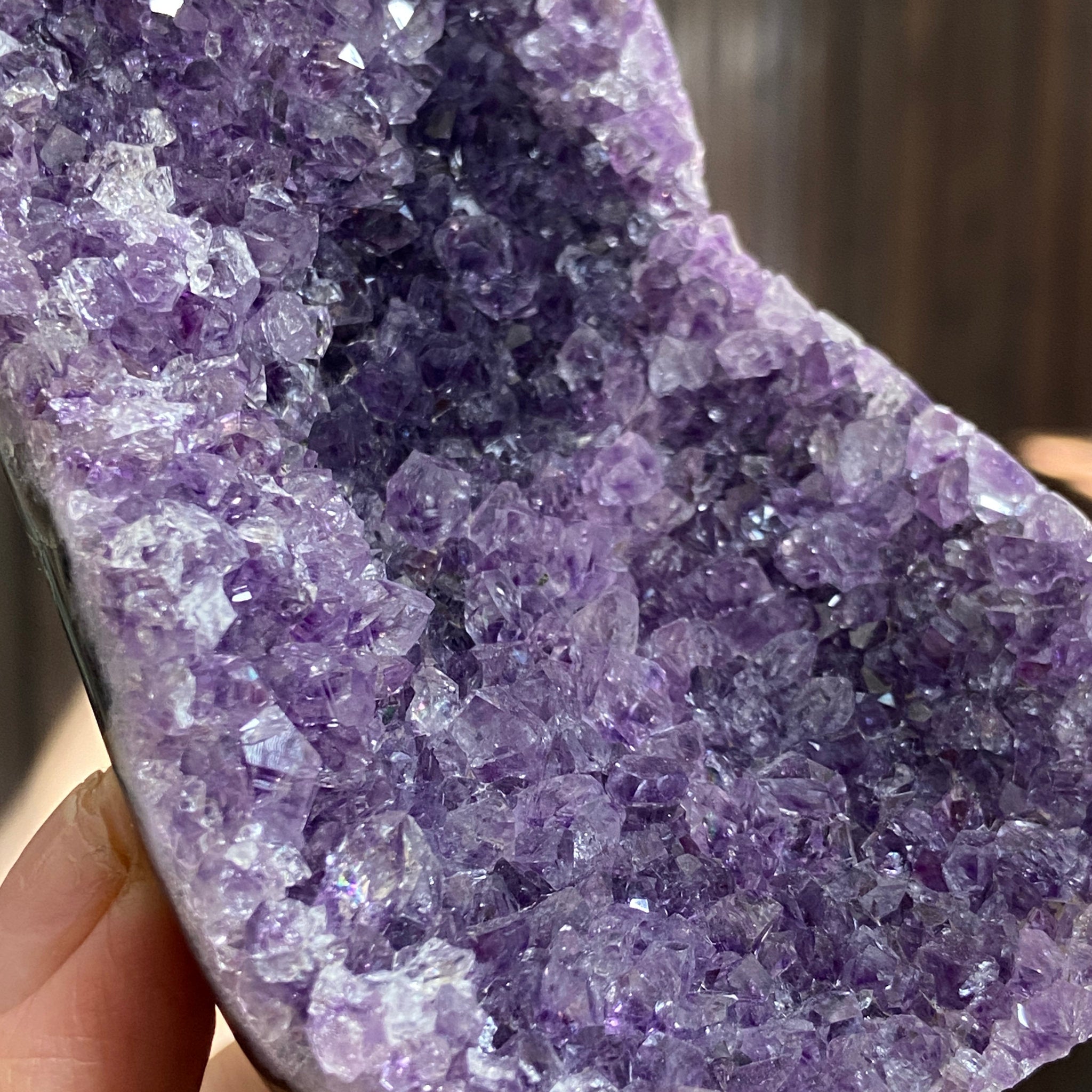 Uruguayan Clear Quartz & Amethyst Cut Base