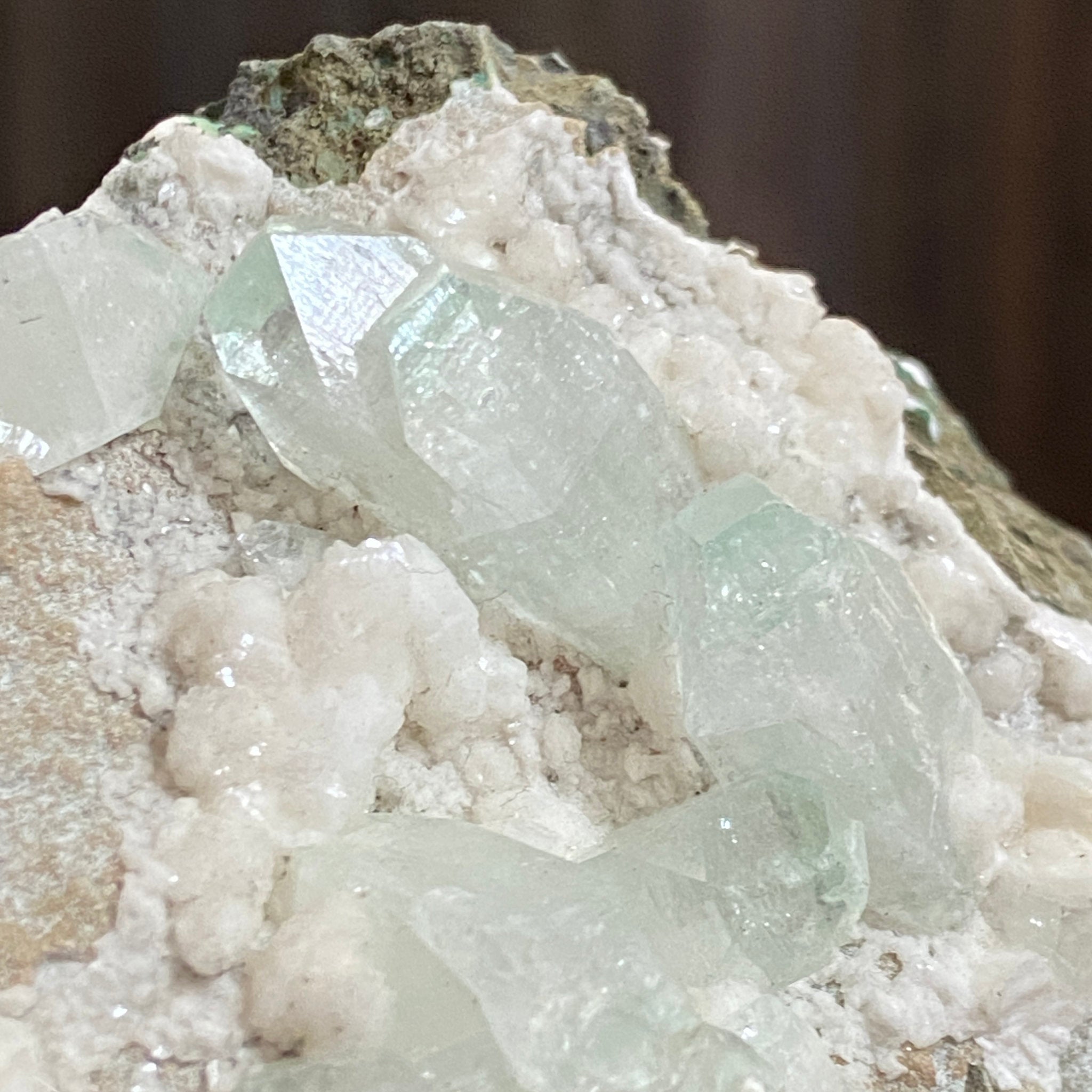 Green Apophyllite on Matrix