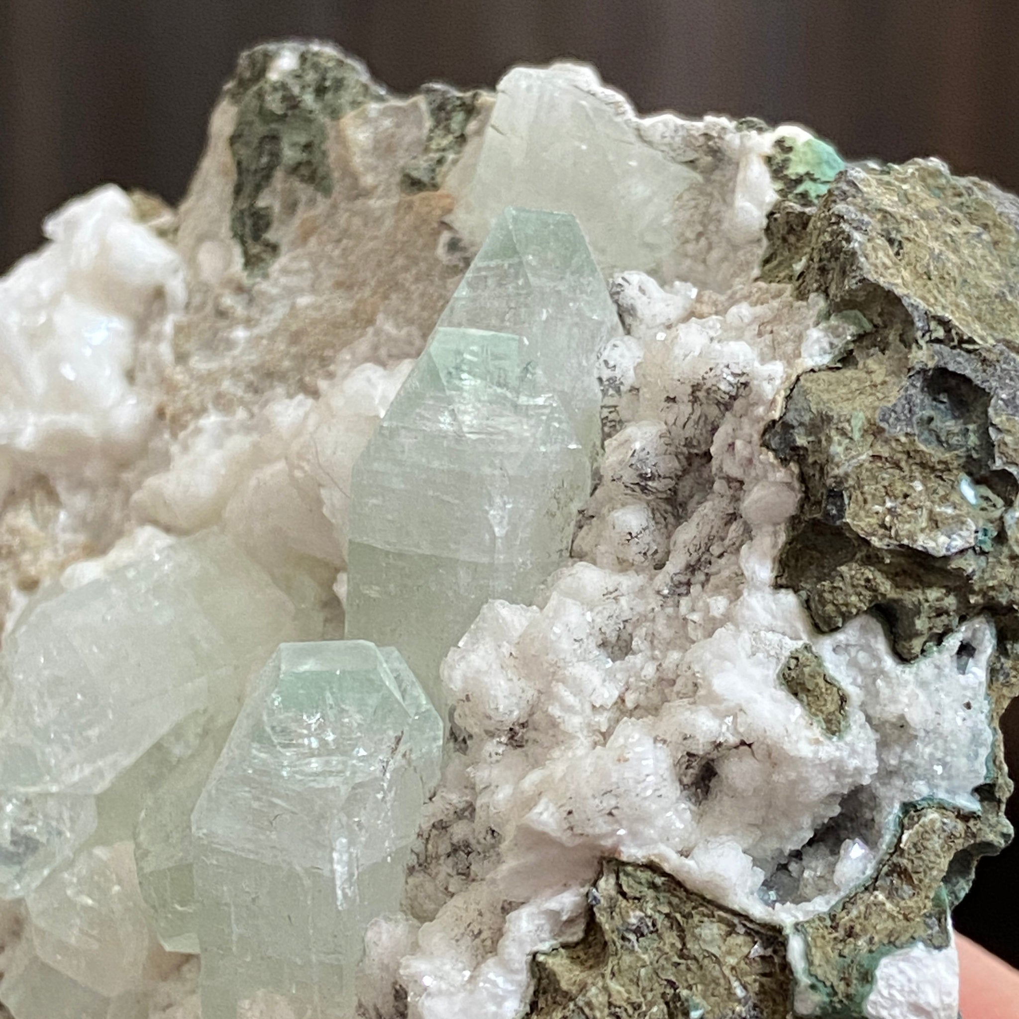 Green Apophyllite on Matrix