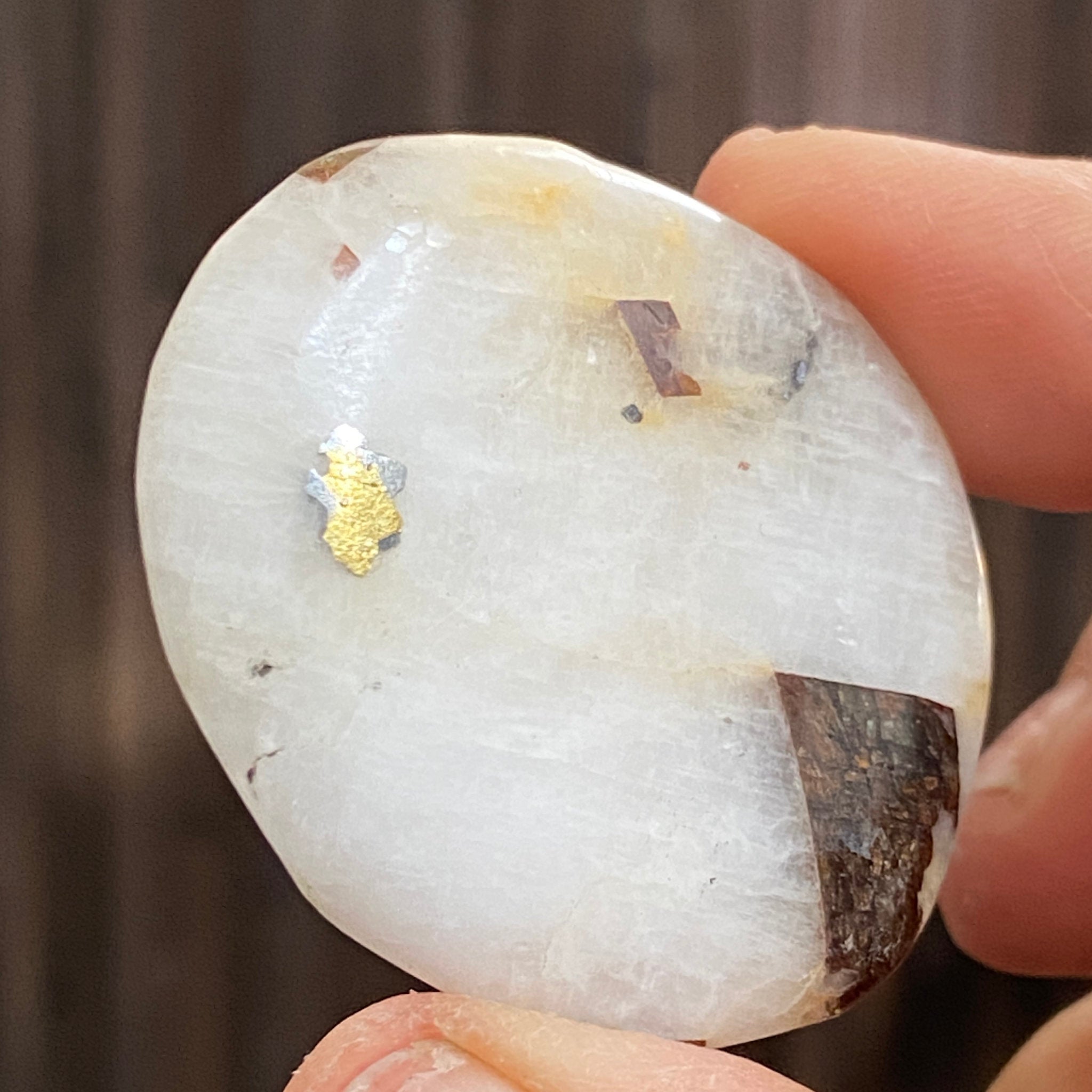 Cryolite Palmstone with Siderite Inclusions - Greenland