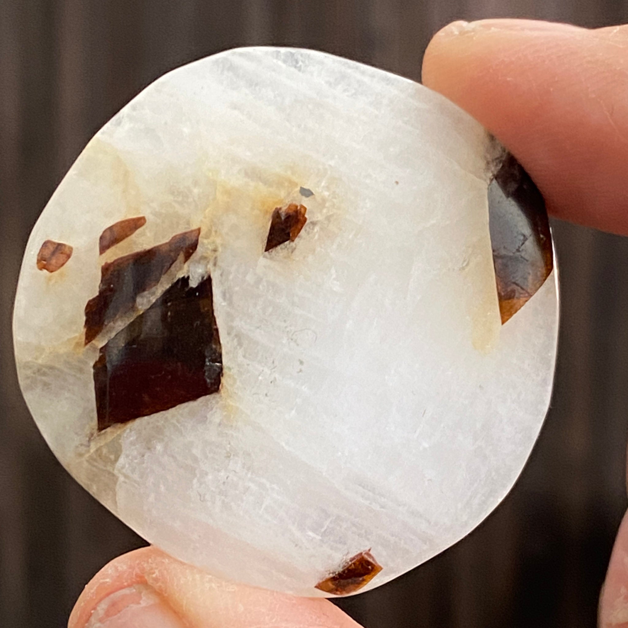 Cryolite Palmstone with Siderite Inclusions - Greenland
