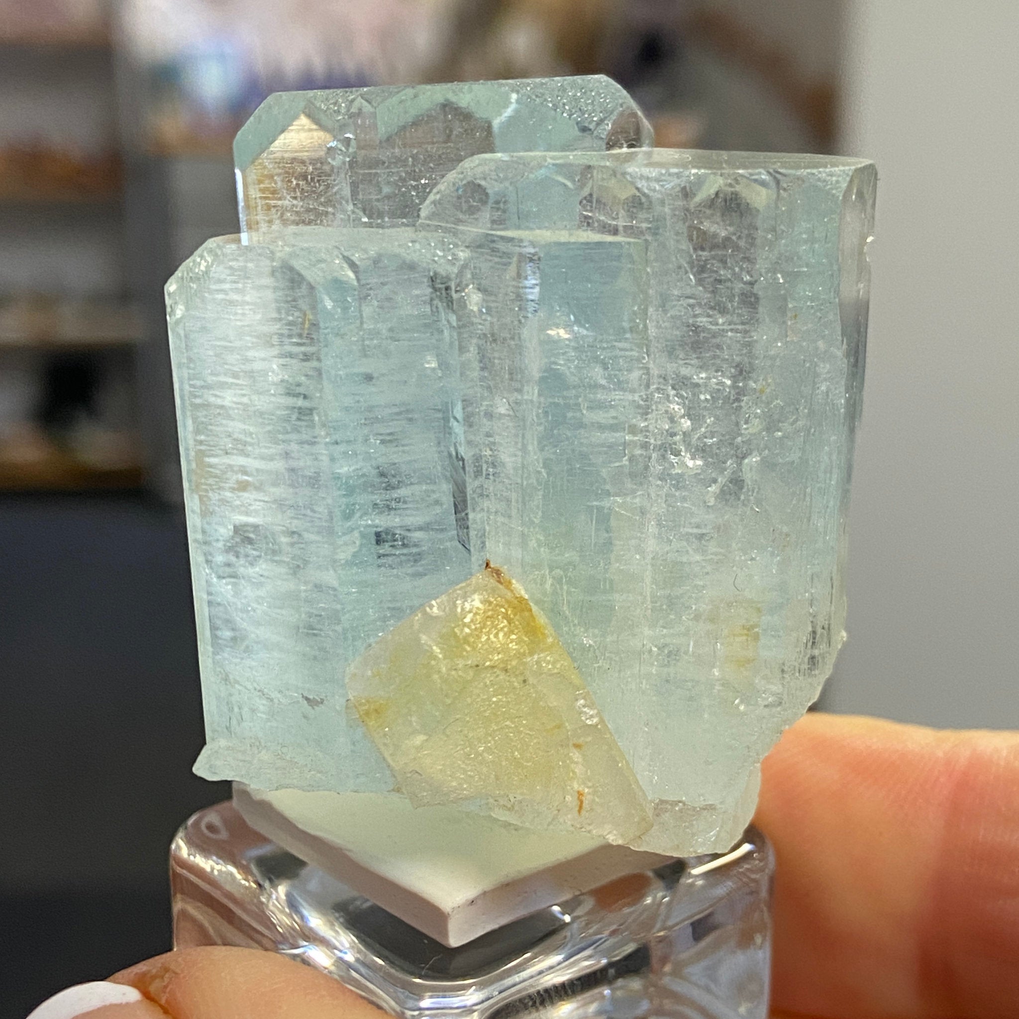 Natural Aquamarine Crystal Cluster – Afghanistan