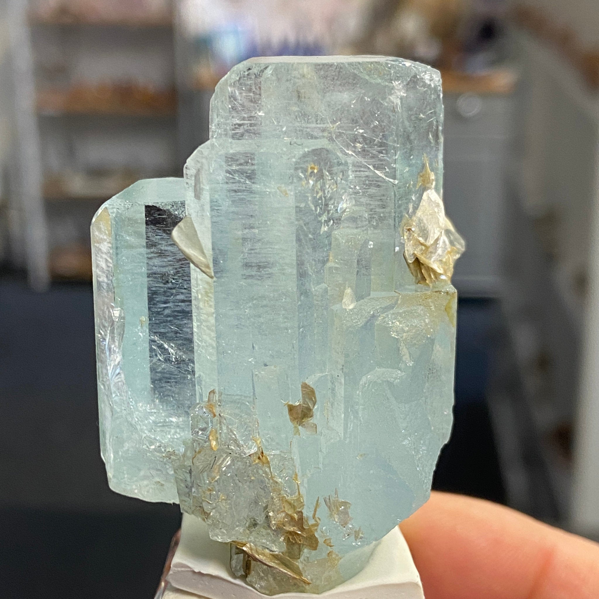 Natural Aquamarine Crystal Cluster – Afghanistan