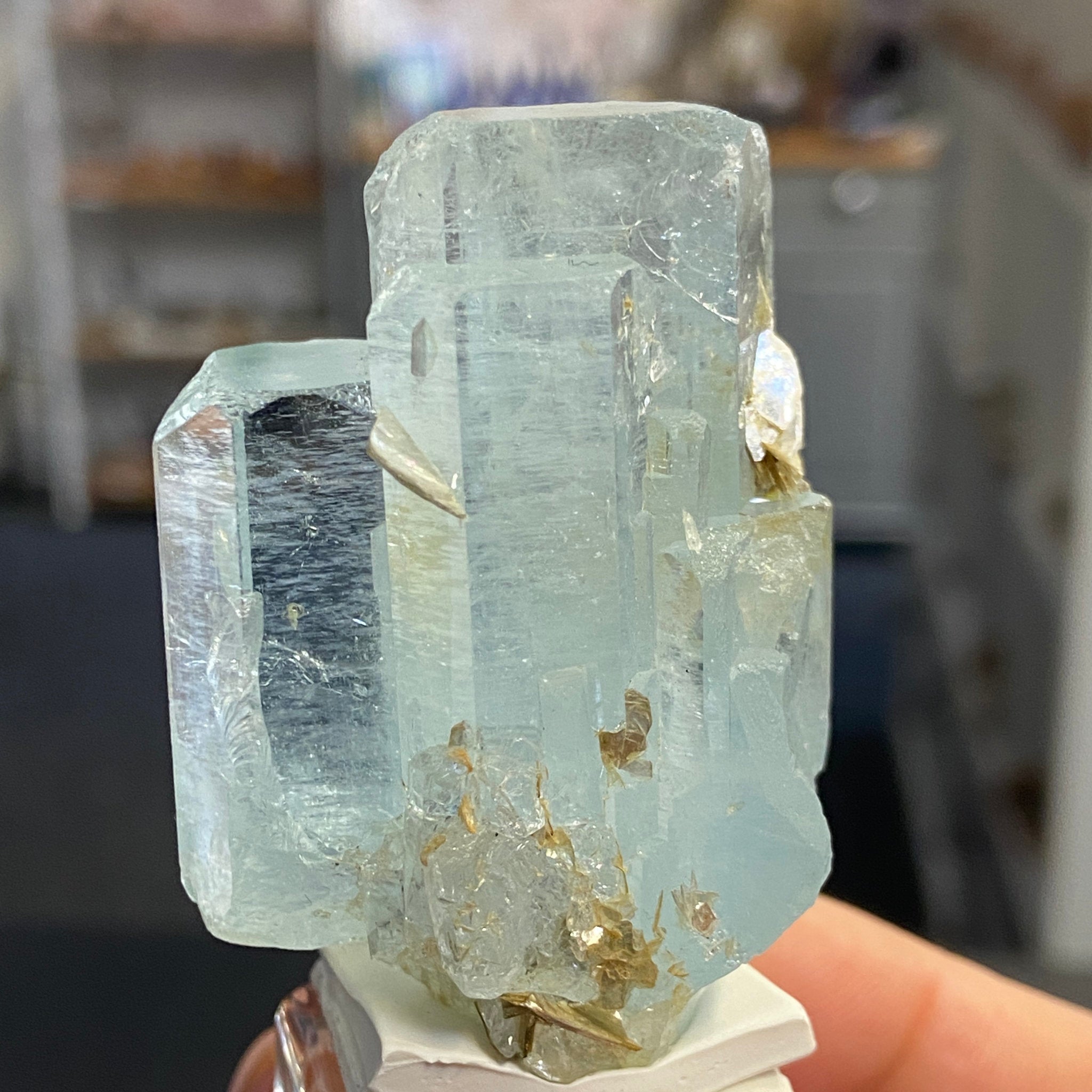 Natural Aquamarine Crystal Cluster – Afghanistan