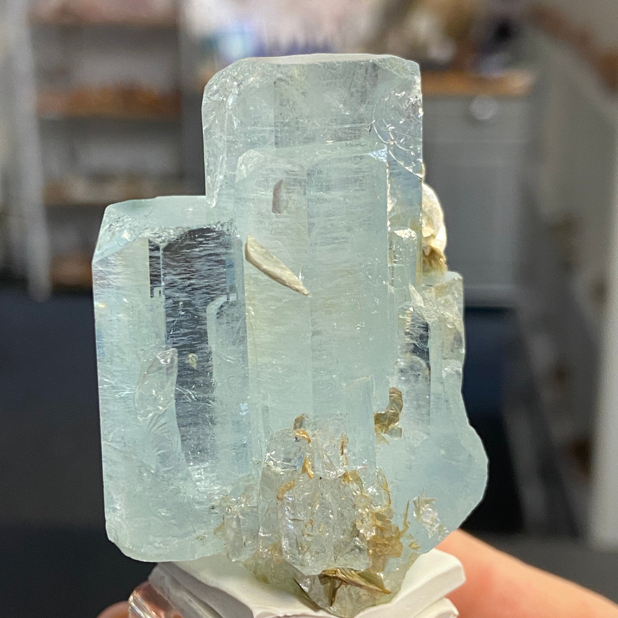 Natural Aquamarine Crystal Cluster – Afghanistan