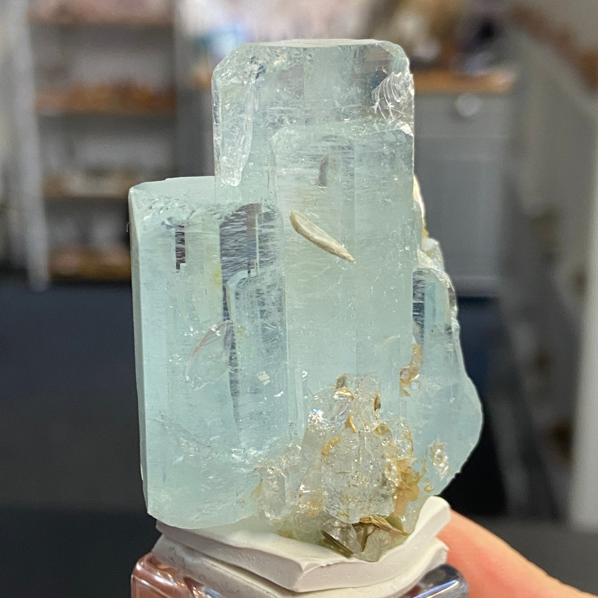 Natural Aquamarine Crystal Cluster – Afghanistan