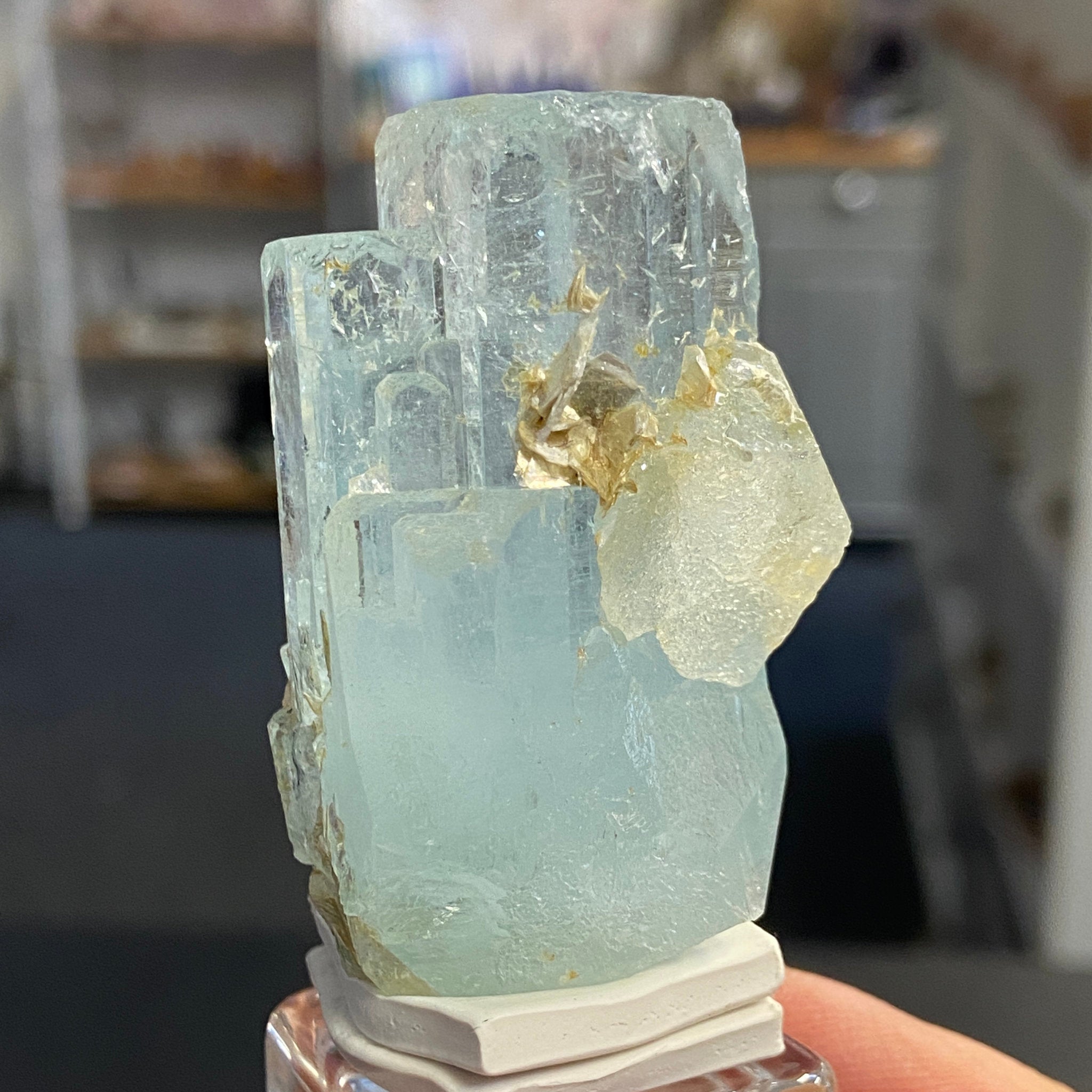 Natural Aquamarine Crystal Cluster – Afghanistan