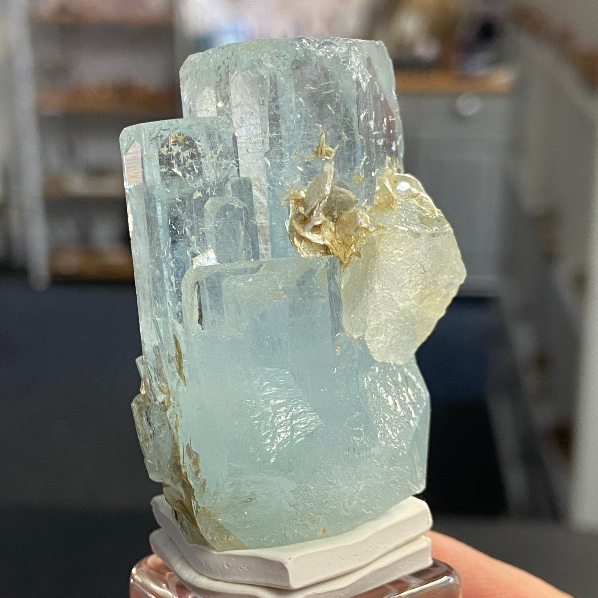 Natural Aquamarine Crystal Cluster – Afghanistan