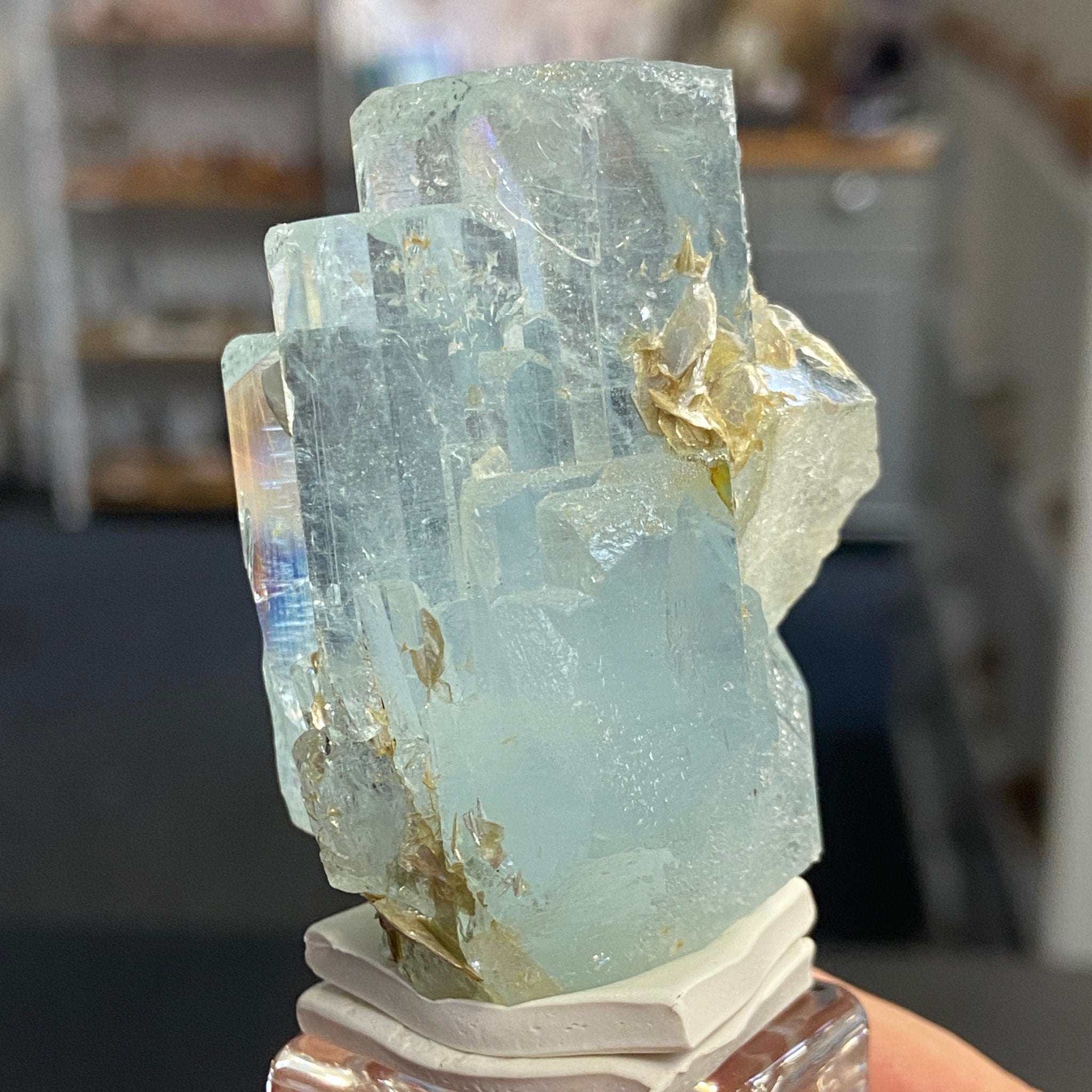 Natural Aquamarine Crystal Cluster – Afghanistan
