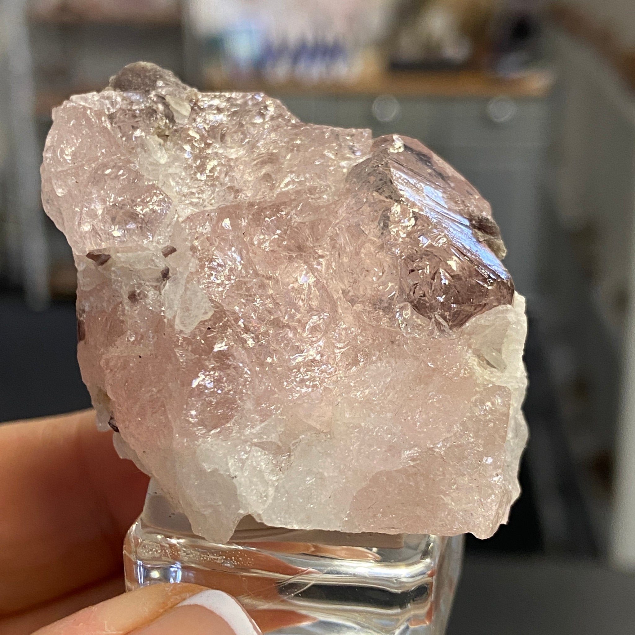 Morganite – Natural Beryl Crystal Cluster – Brazil