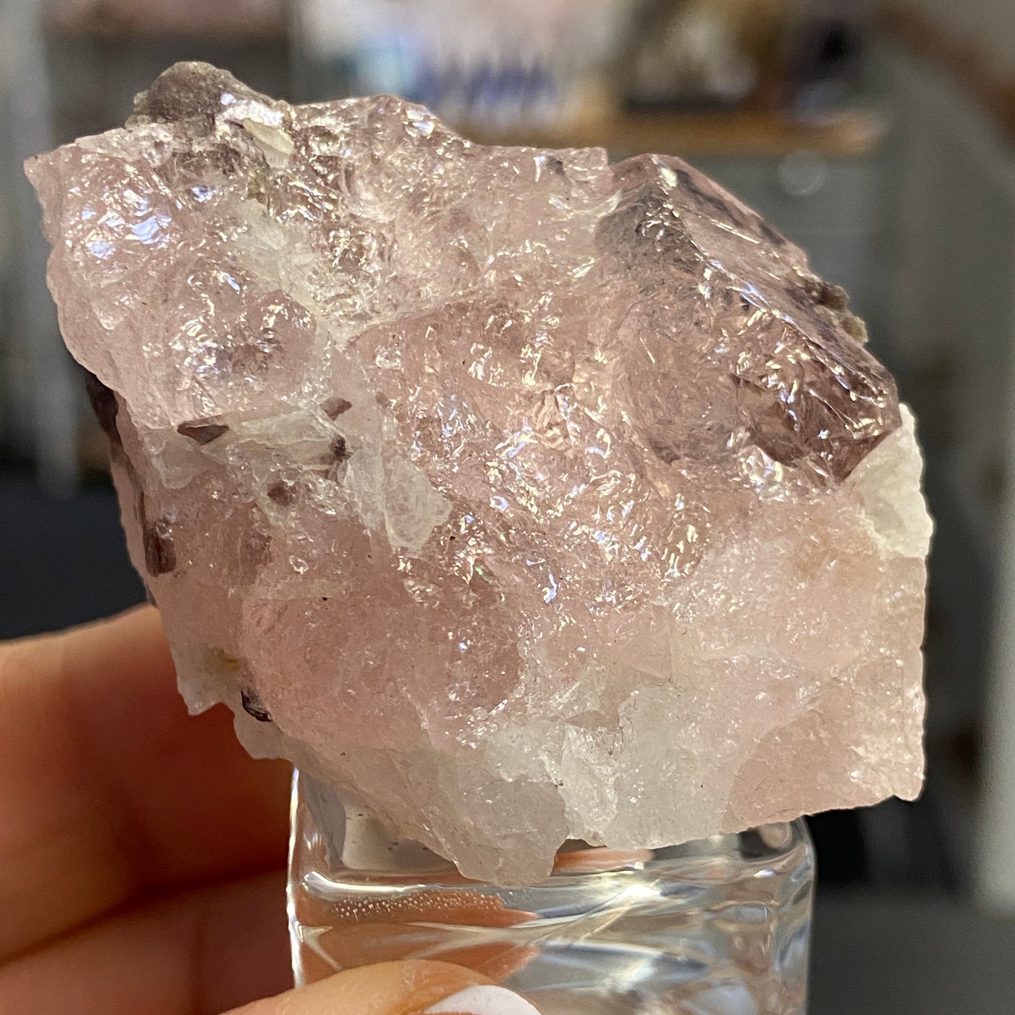 Morganite – Natural Beryl Crystal Cluster – Brazil