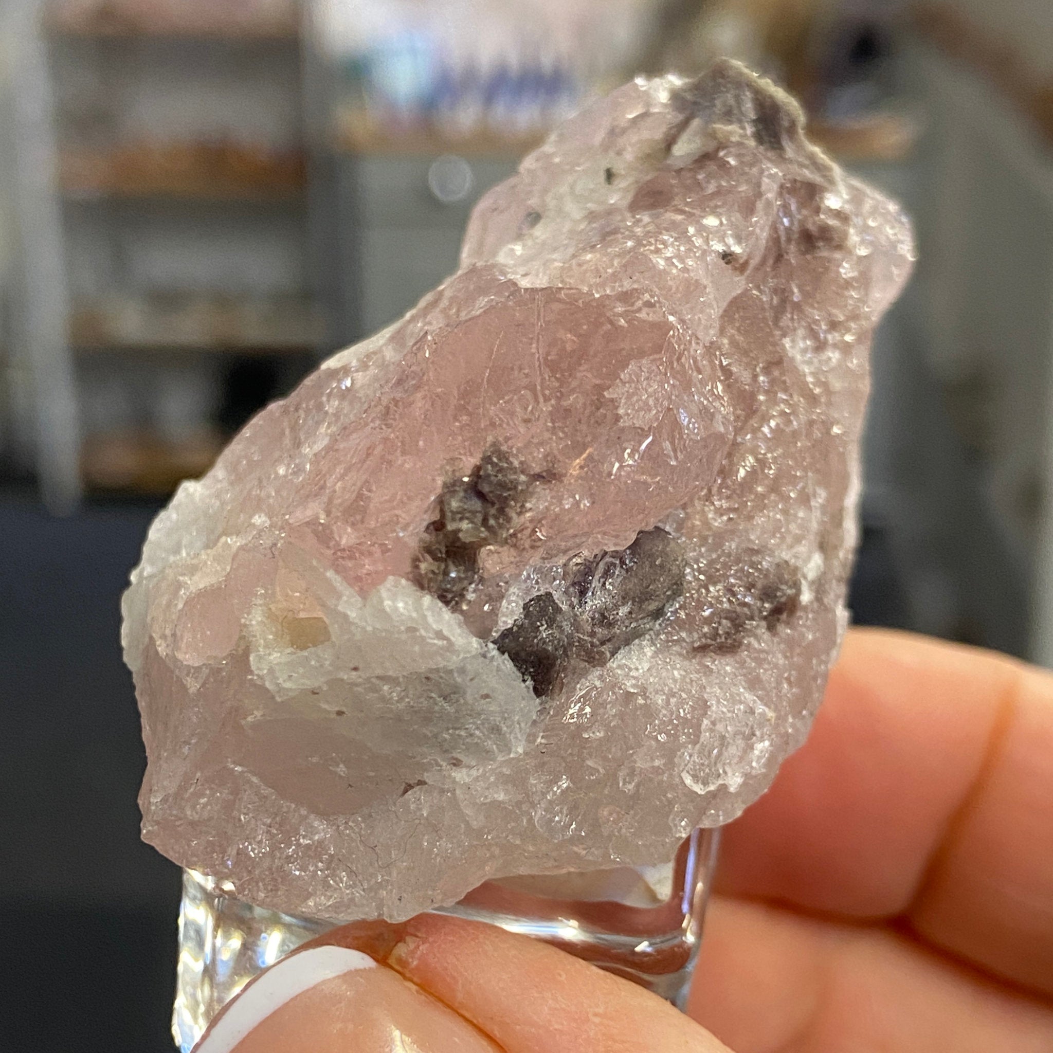 Morganite – Natural Beryl Crystal Cluster – Brazil
