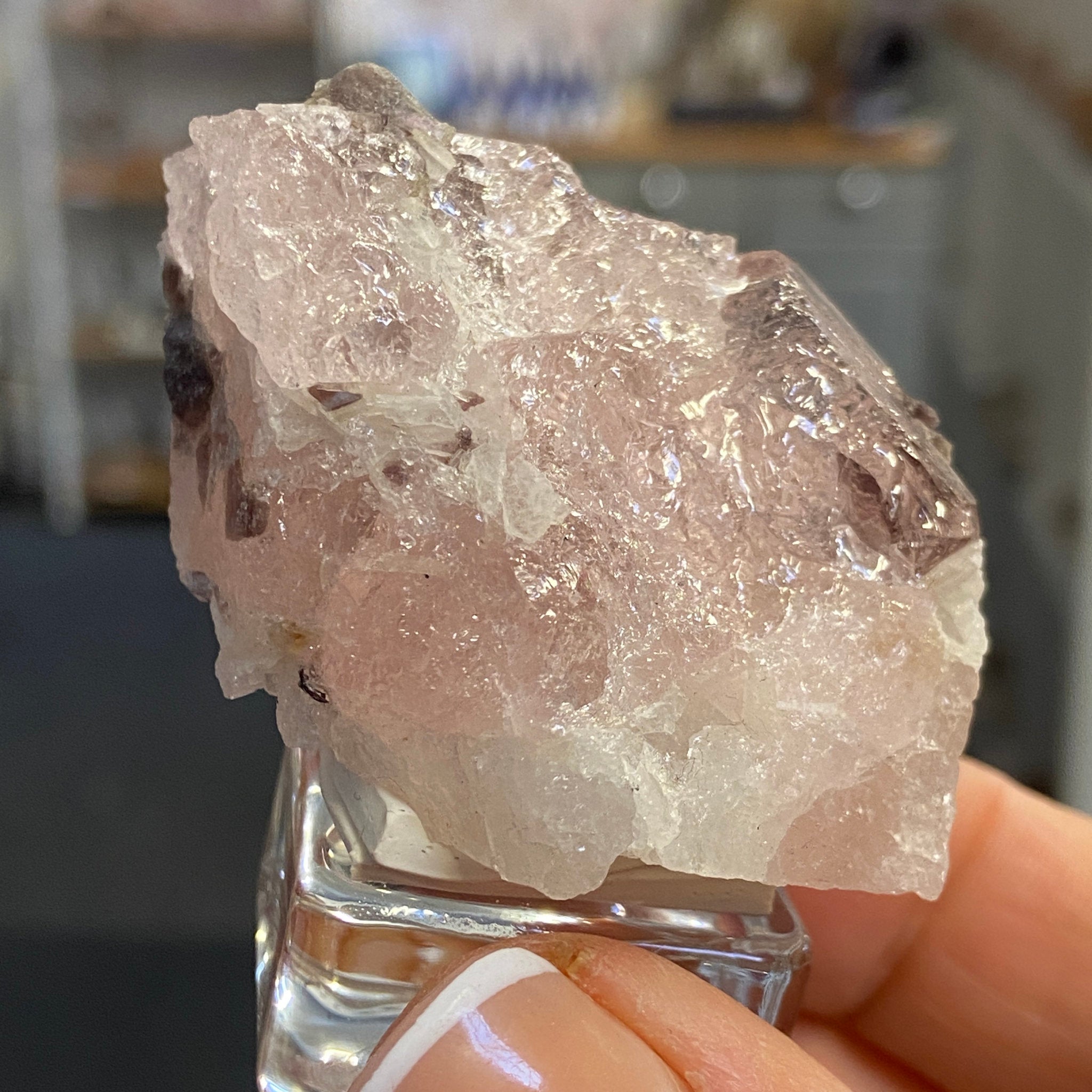 Morganite – Natural Beryl Crystal Cluster – Brazil