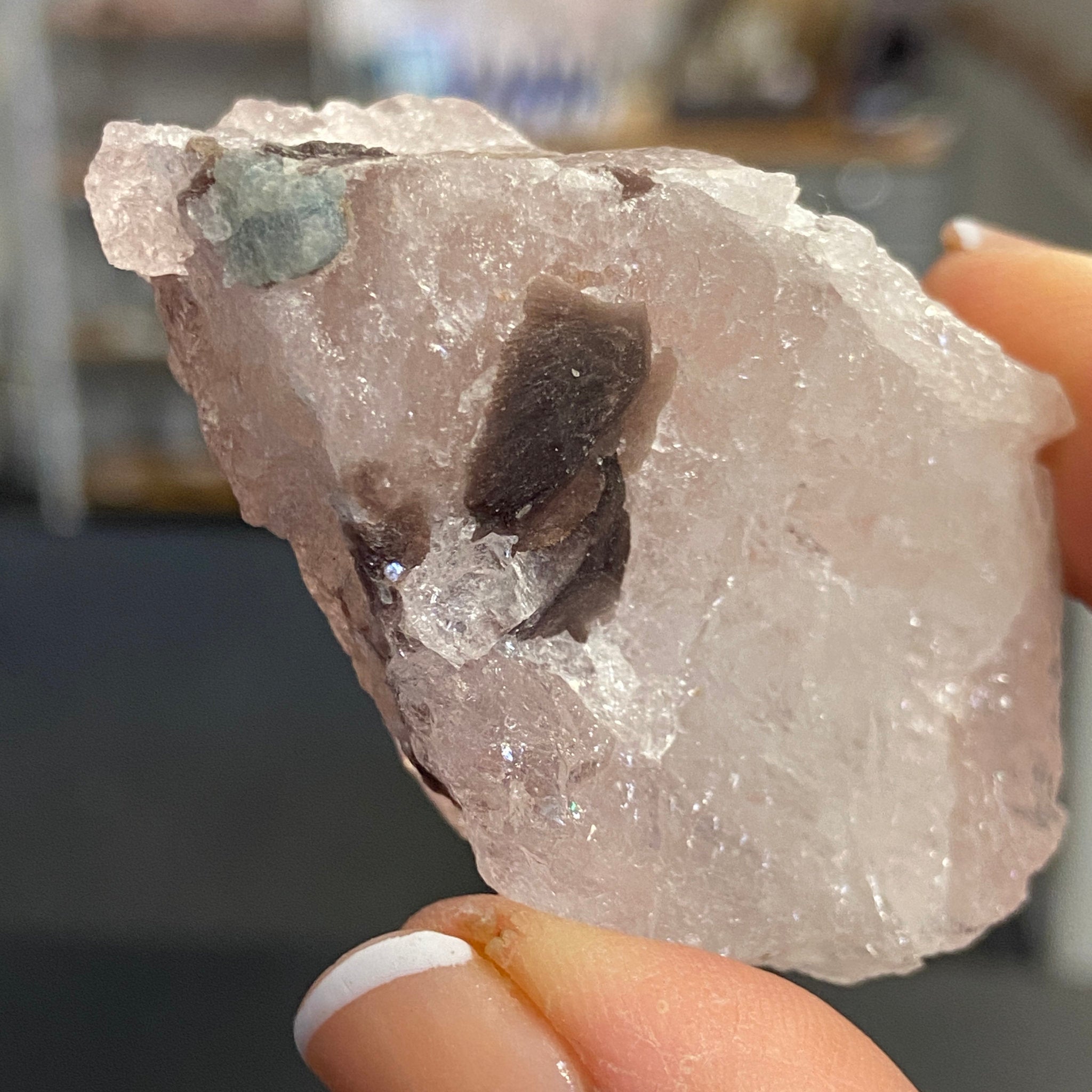 Morganite – Natural Beryl Crystal Cluster – Brazil