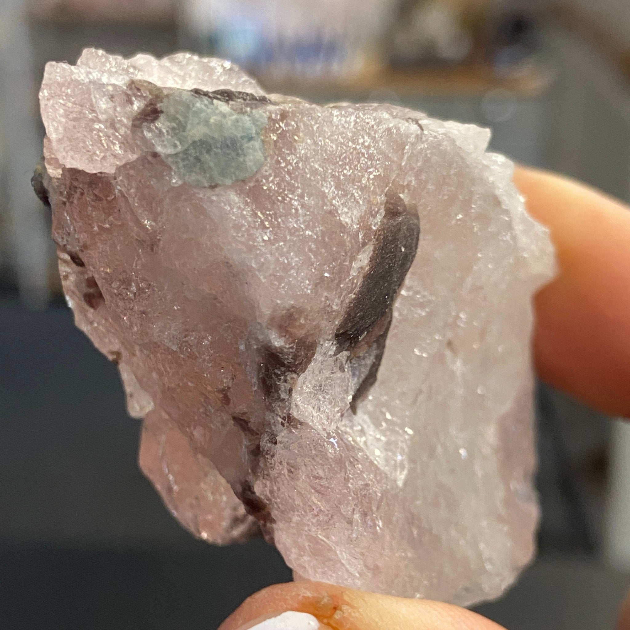 Morganite – Natural Beryl Crystal Cluster – Brazil