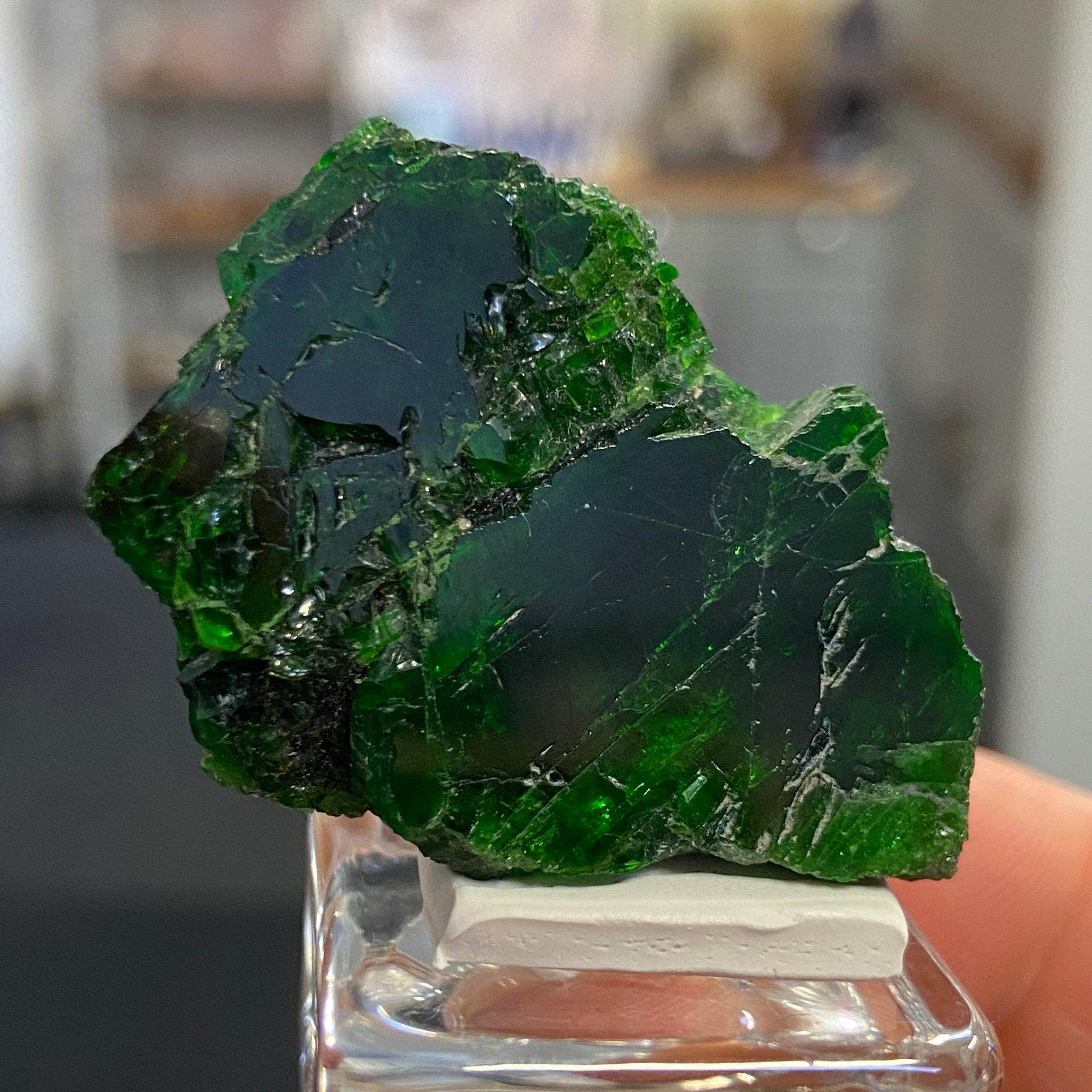 Rare Chrome Diopside Cluster – Russia