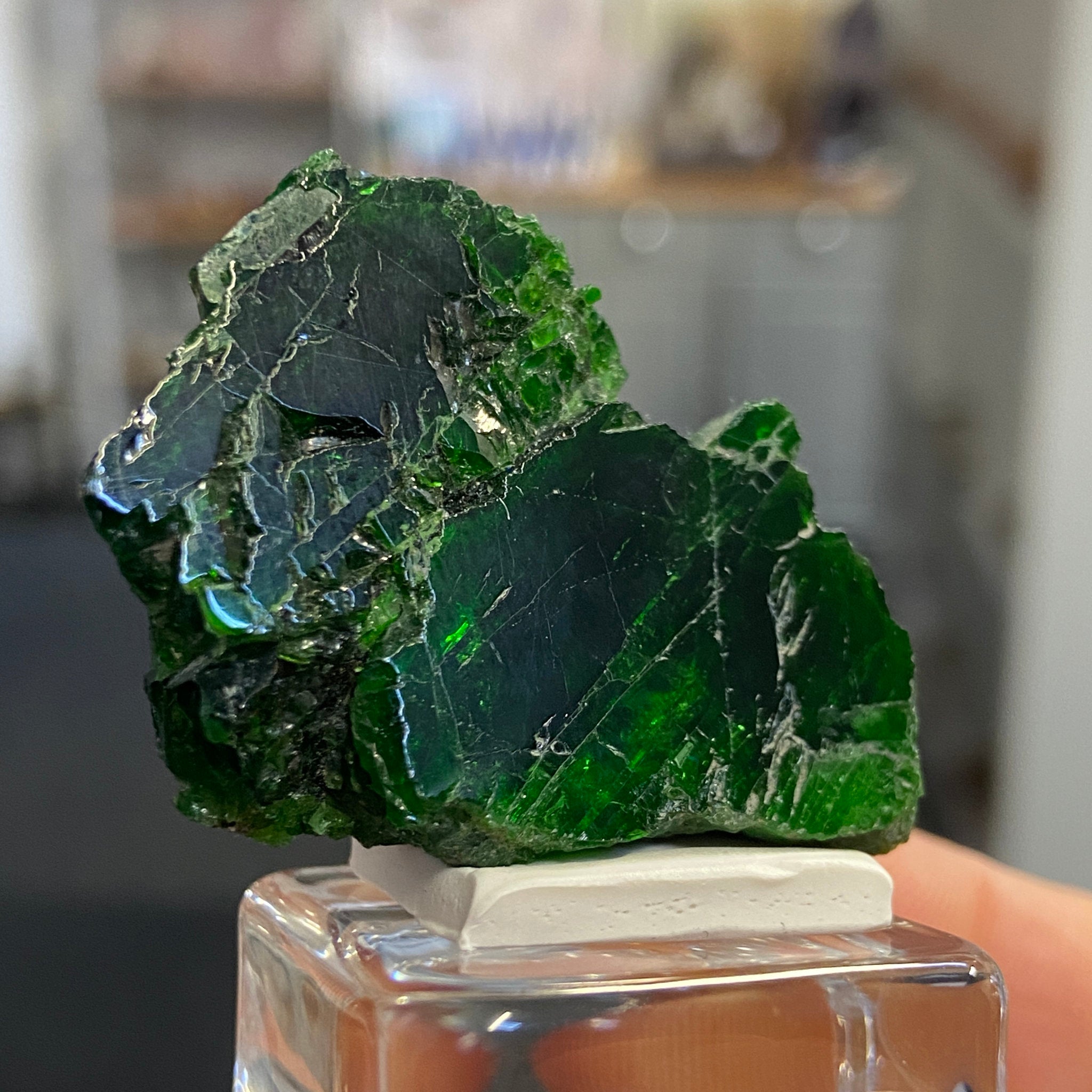 Rare Chrome Diopside Cluster – Russia