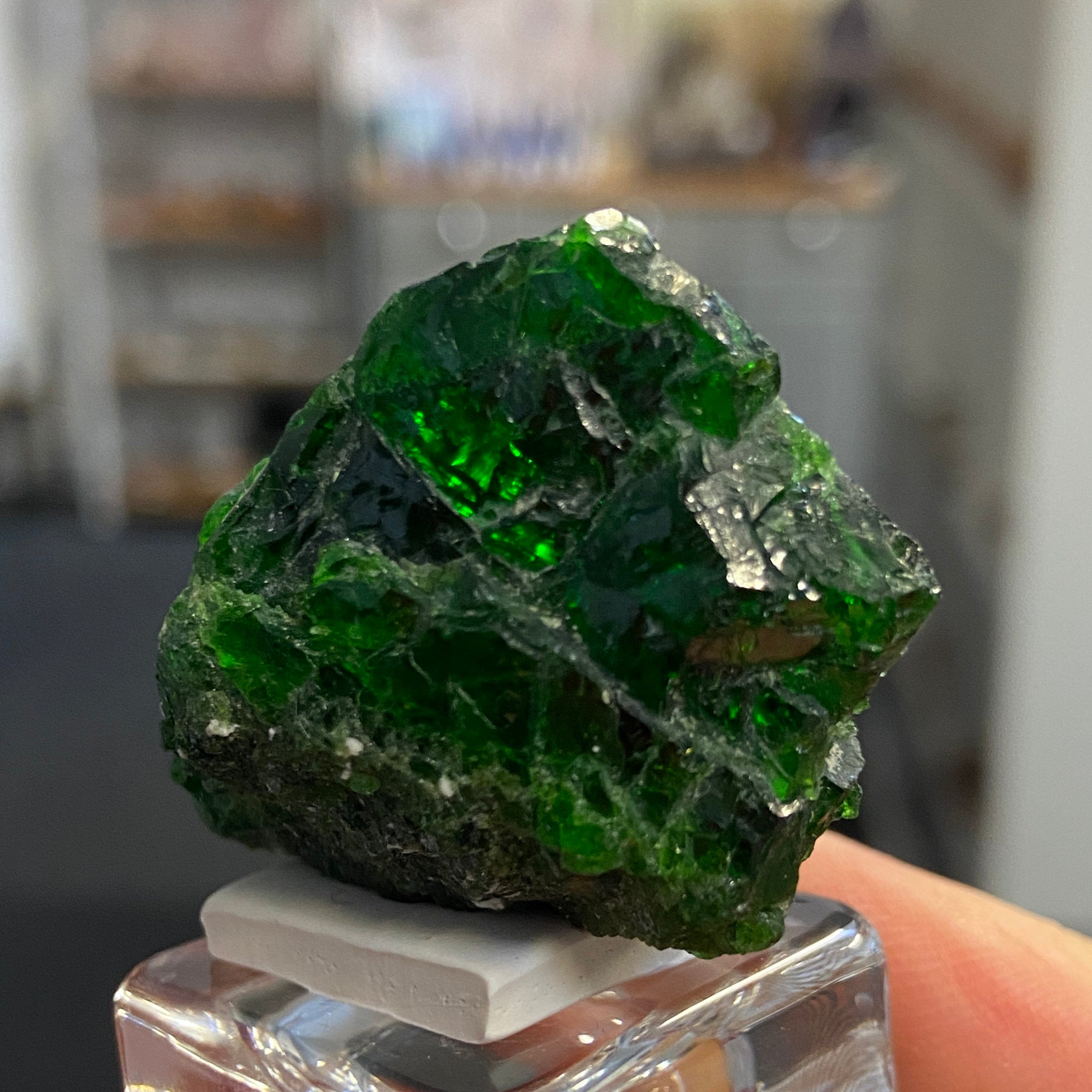 Rare Chrome Diopside Cluster – Russia