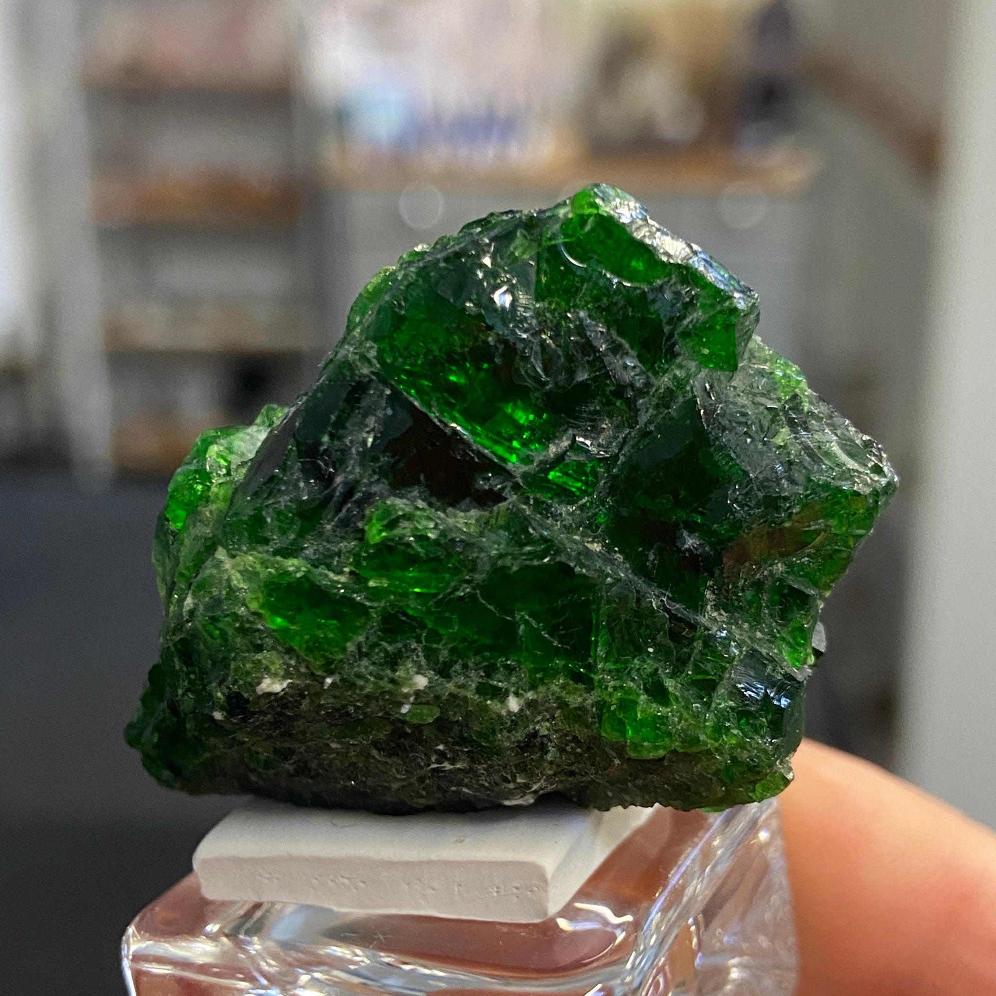 Rare Chrome Diopside Cluster – Russia