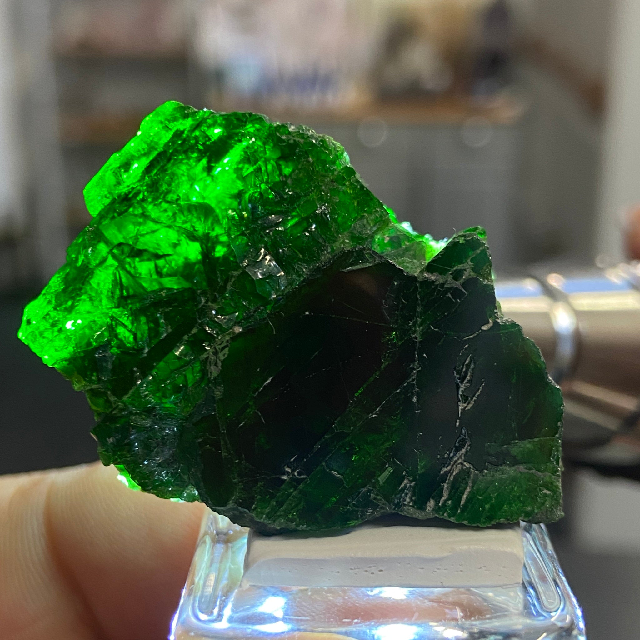 Rare Chrome Diopside Cluster – Russia