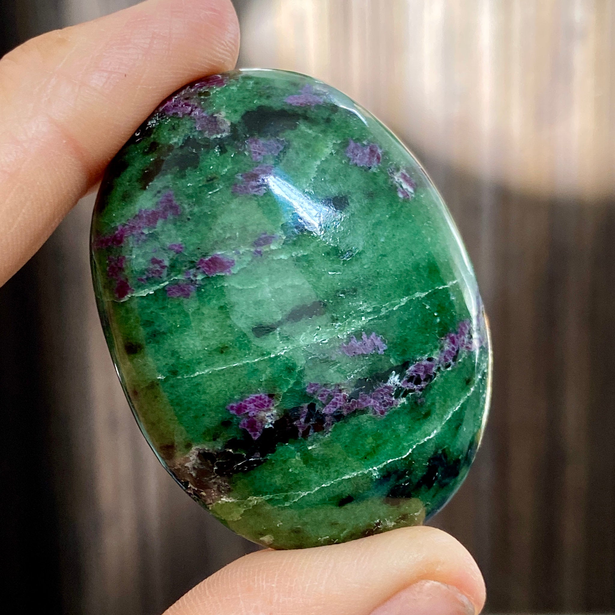 Ruby Zoisite Palmstone
