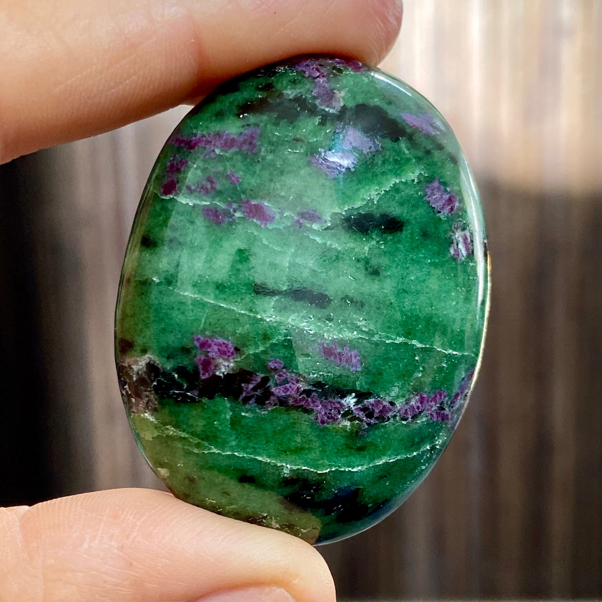 Ruby Zoisite Palmstone