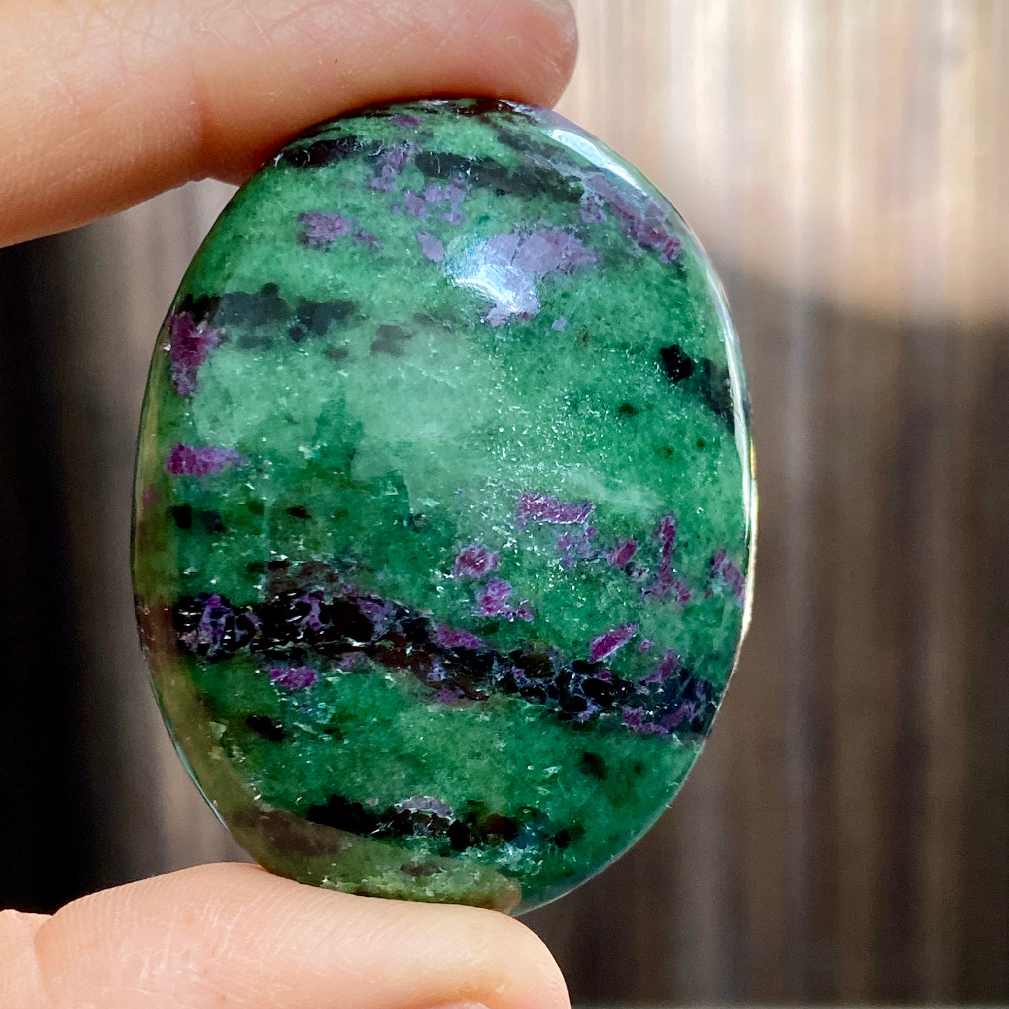 Ruby Zoisite Palmstone