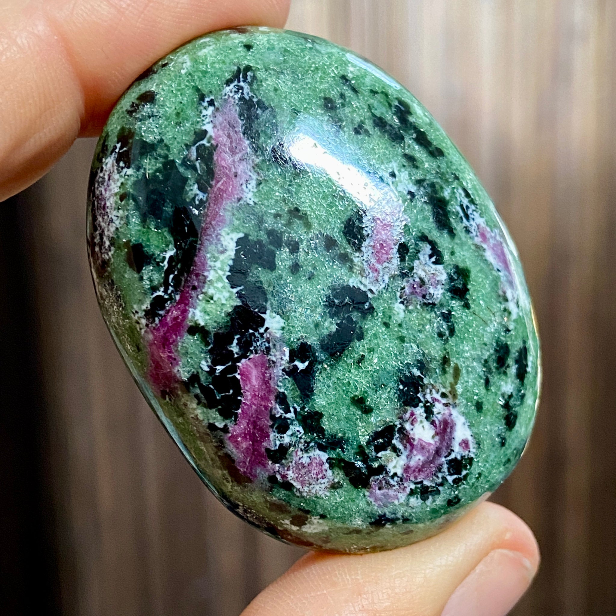 Ruby Zoisite Palmstone