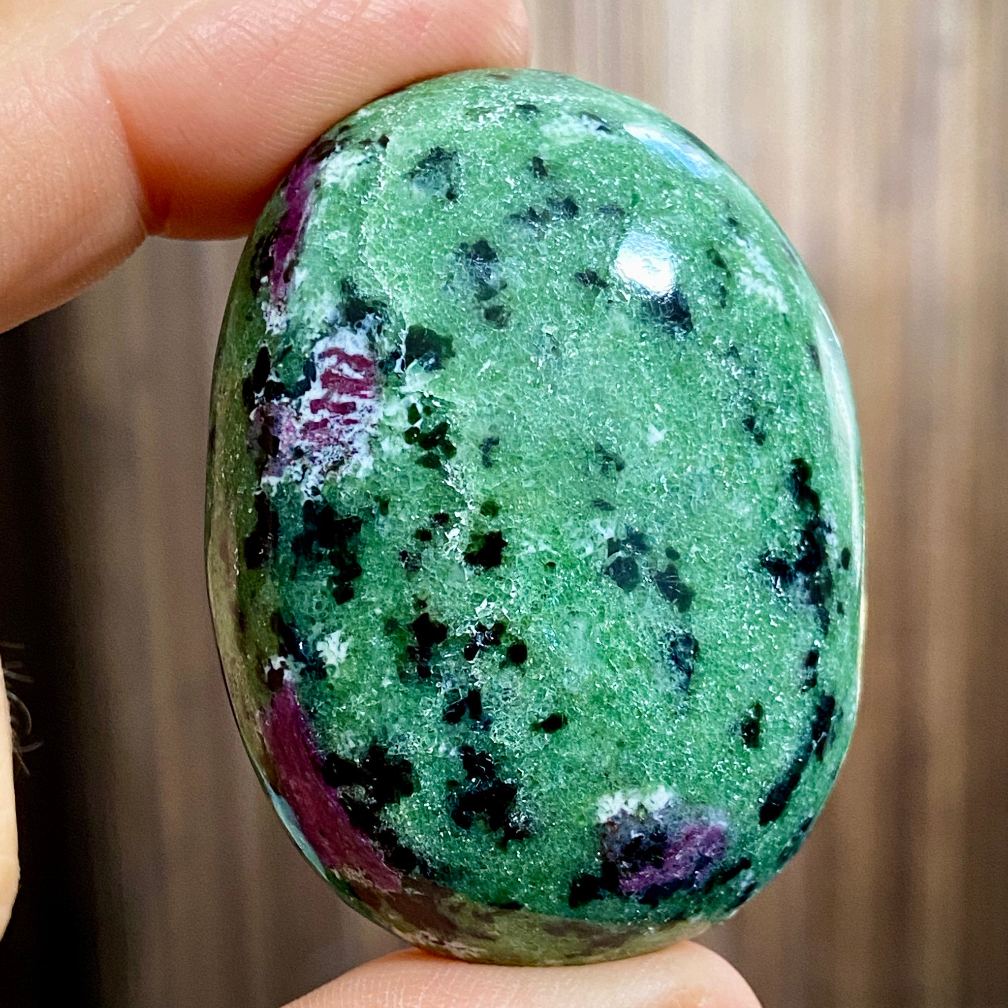 Ruby Zoisite Palmstone