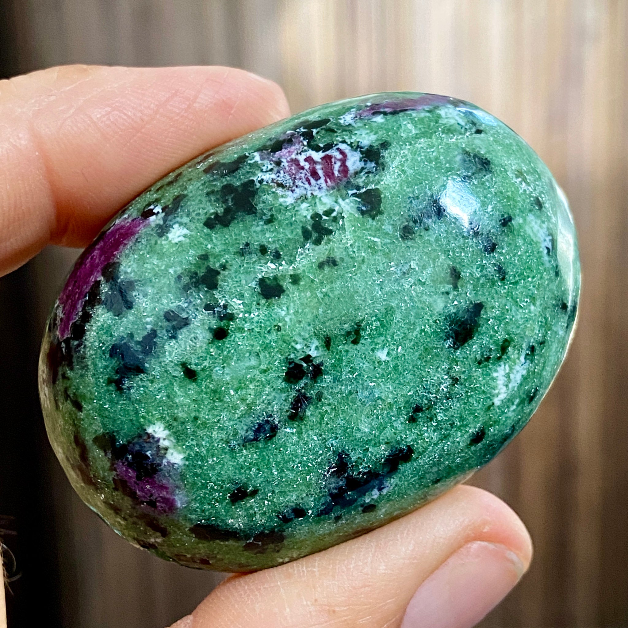 Ruby Zoisite Palmstone