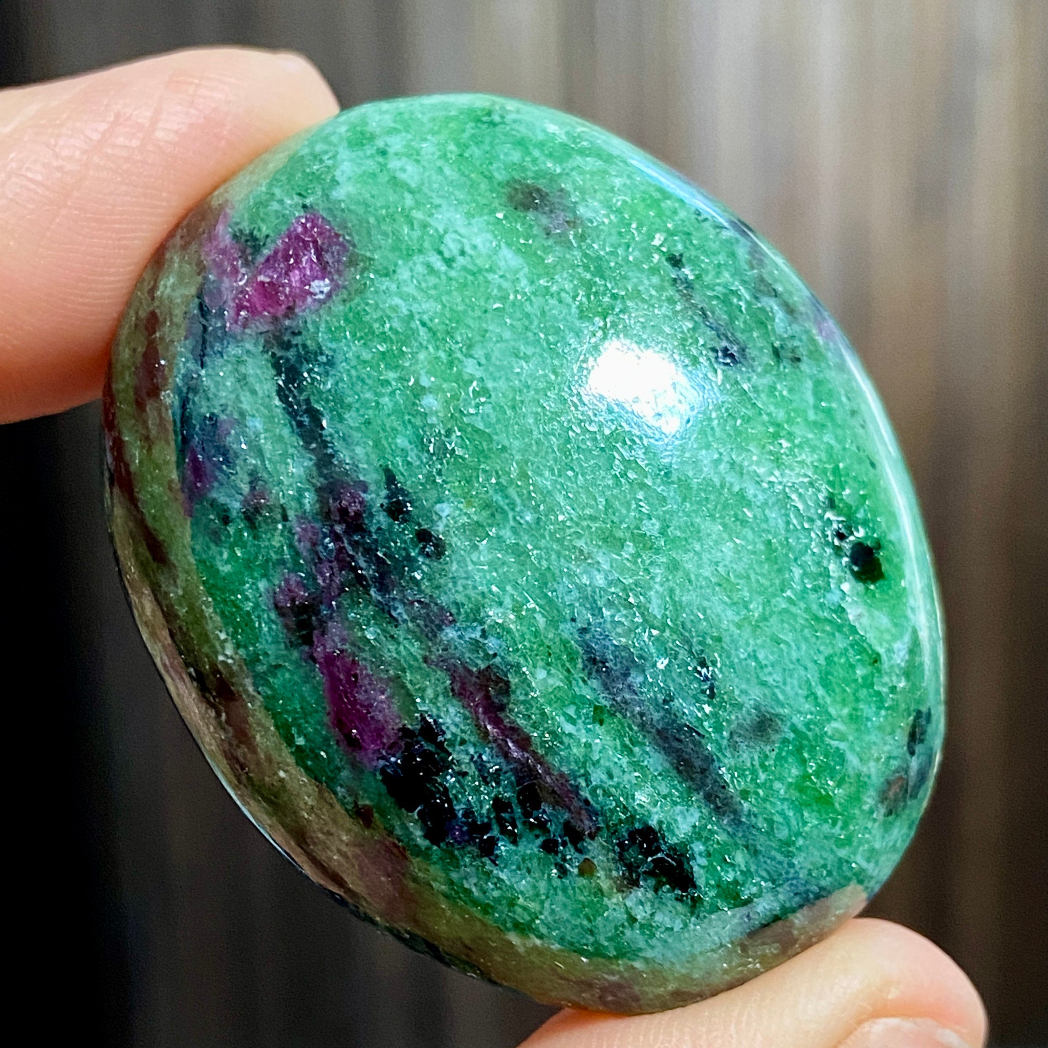 Ruby Zoisite Palmstone