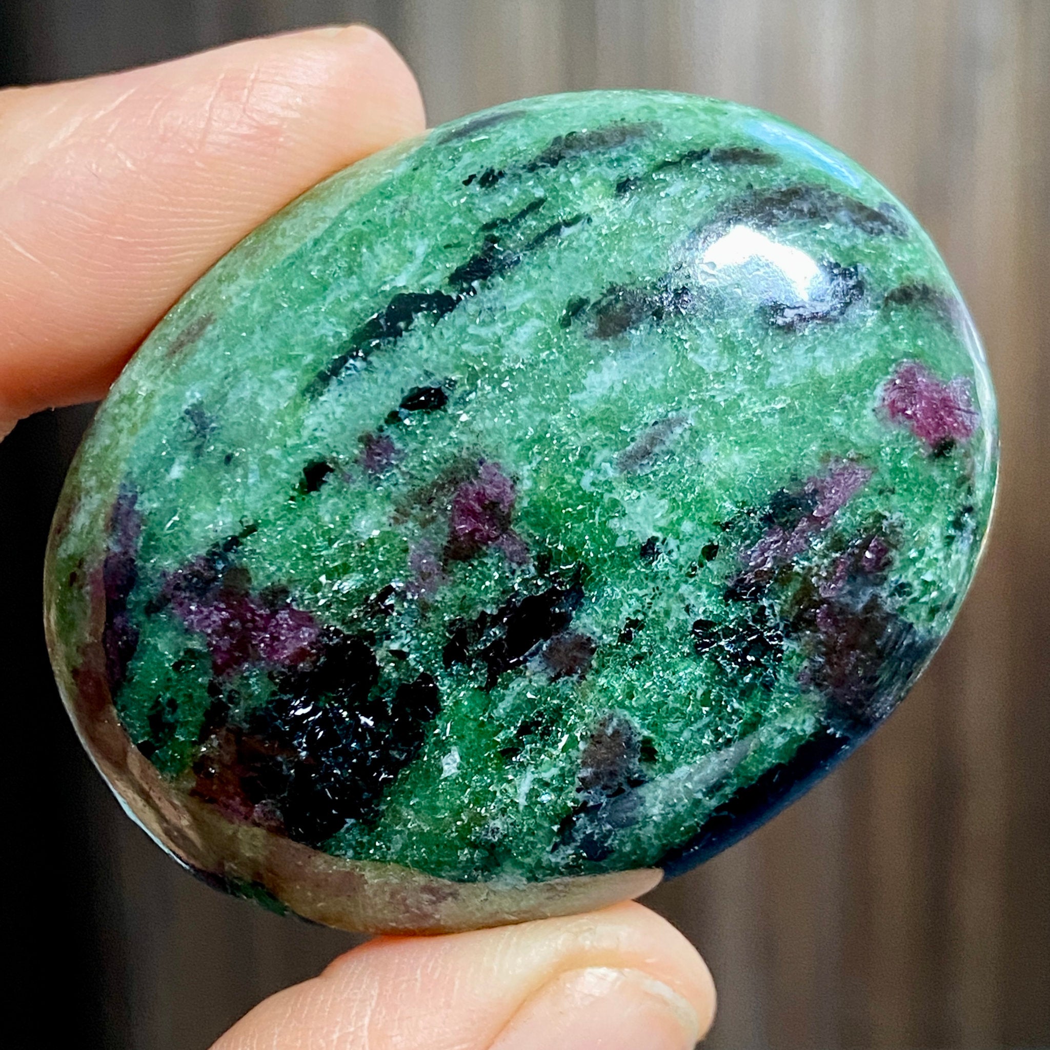 Ruby Zoisite Palmstone