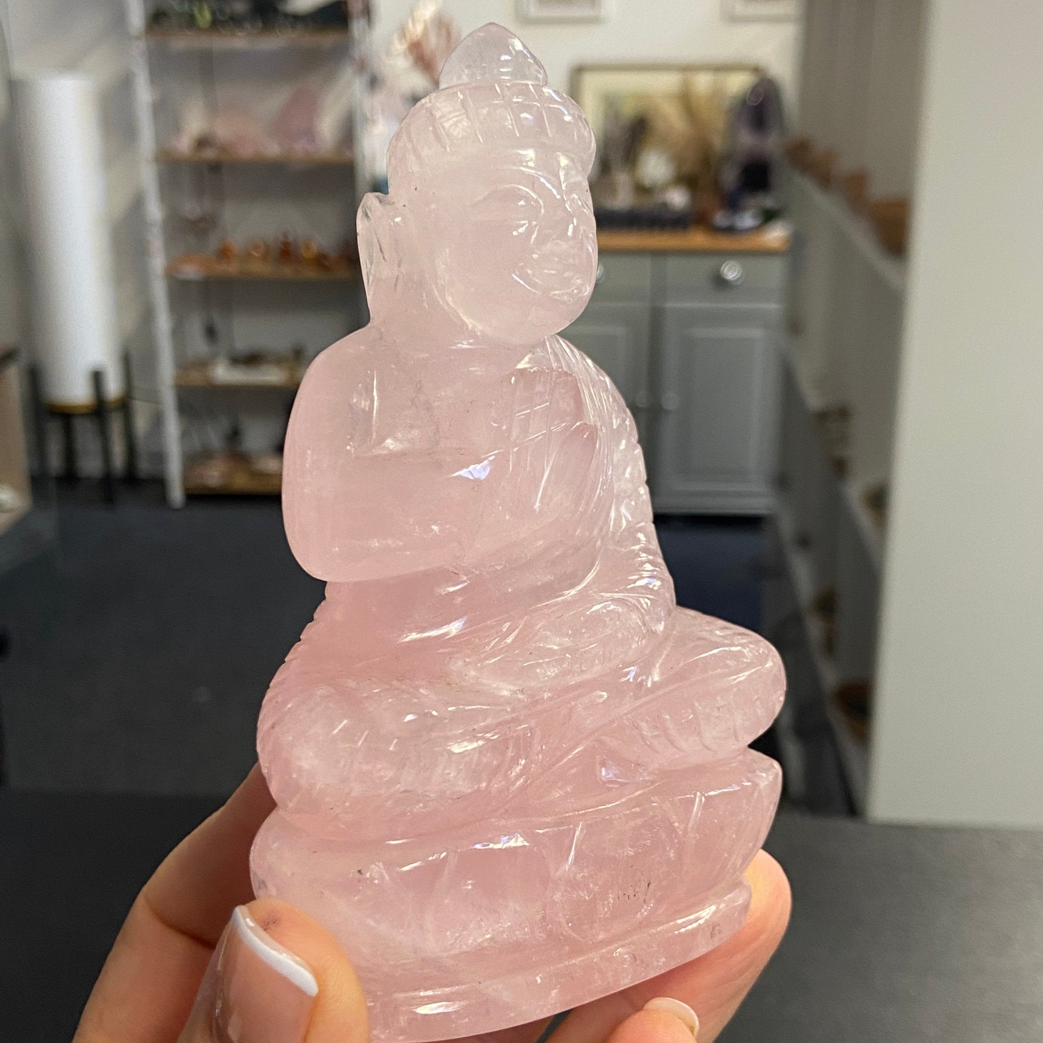 Rose Quartz Buddha Carving – Brazil