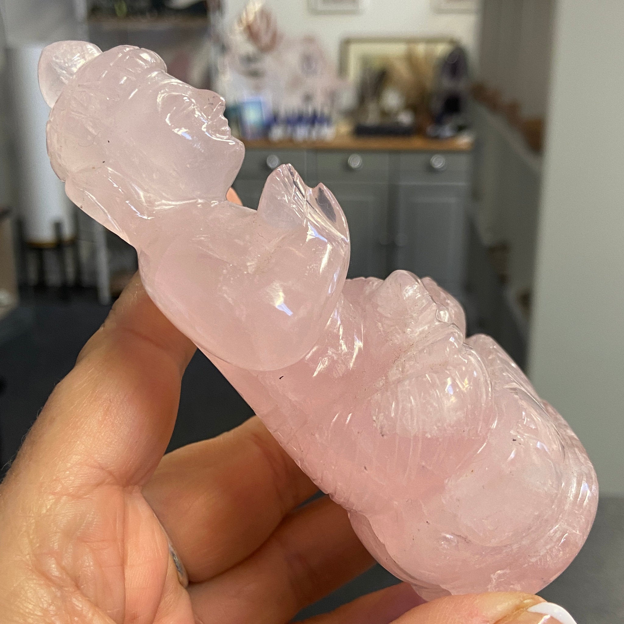 Rose Quartz Buddha Carving – Brazil