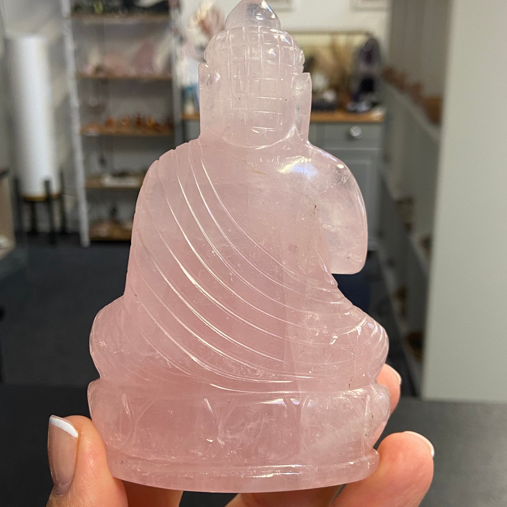 Rose Quartz Buddha Carving – Brazil