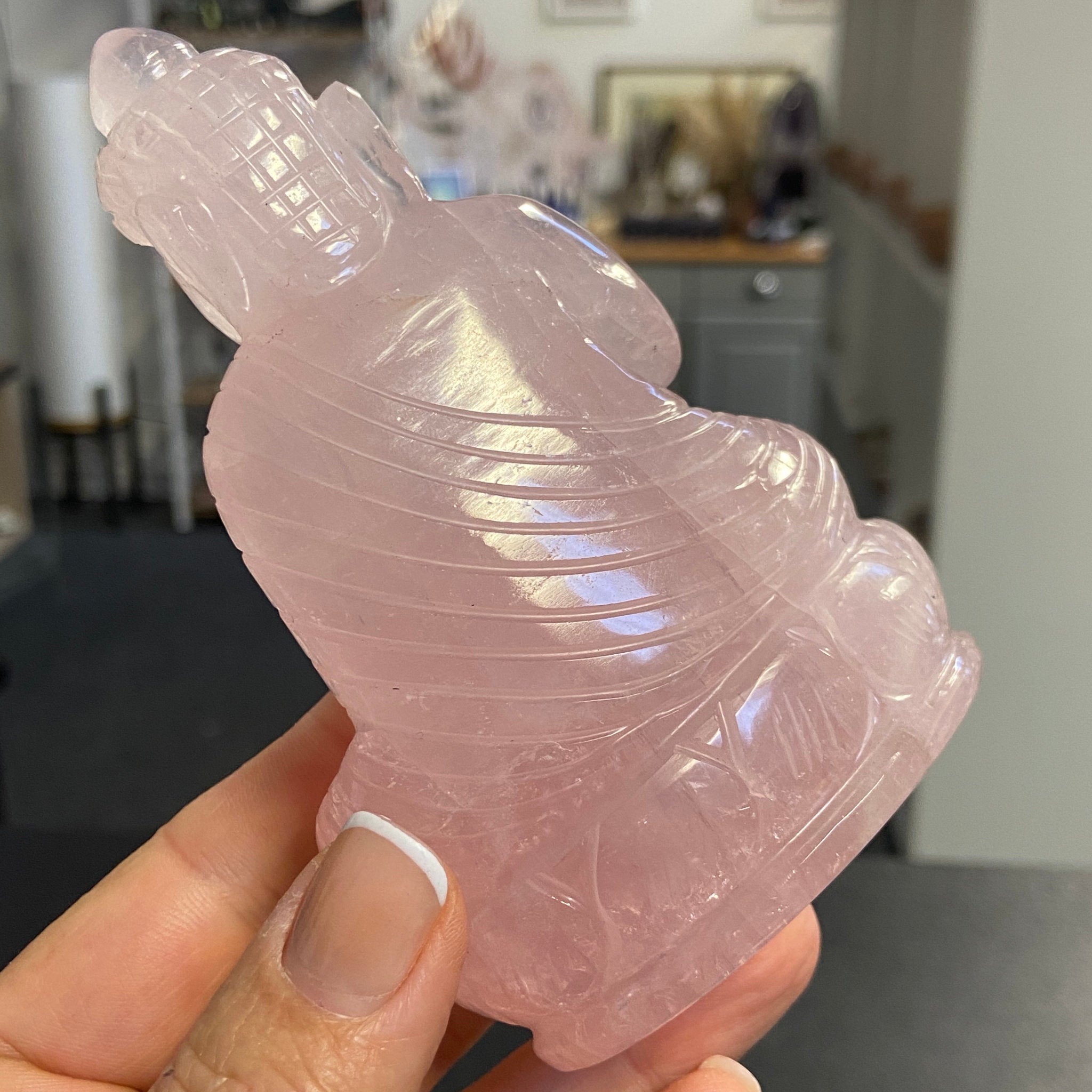 Rose Quartz Buddha Carving – Brazil