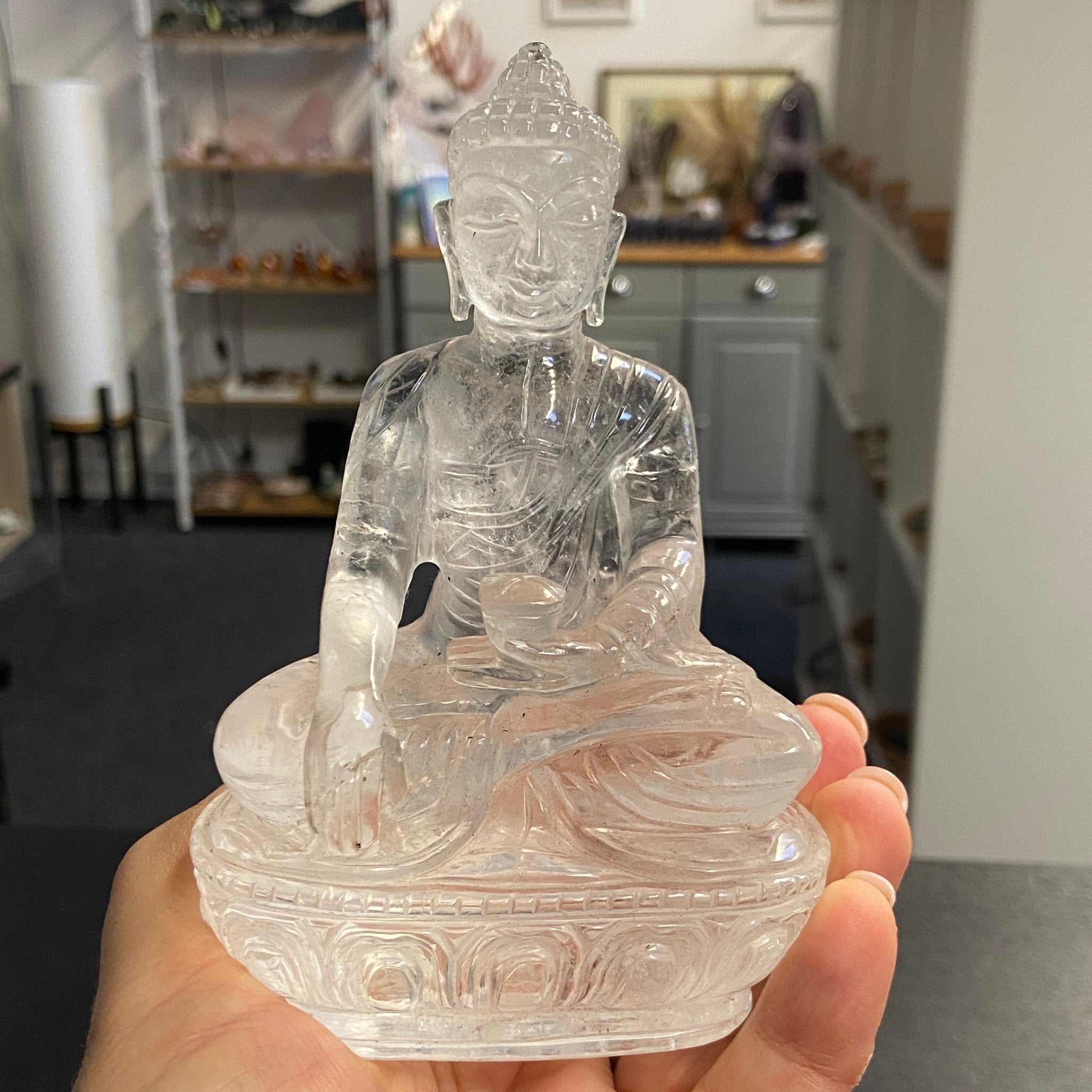 Clear Quartz Buddha Carving – Brazil
