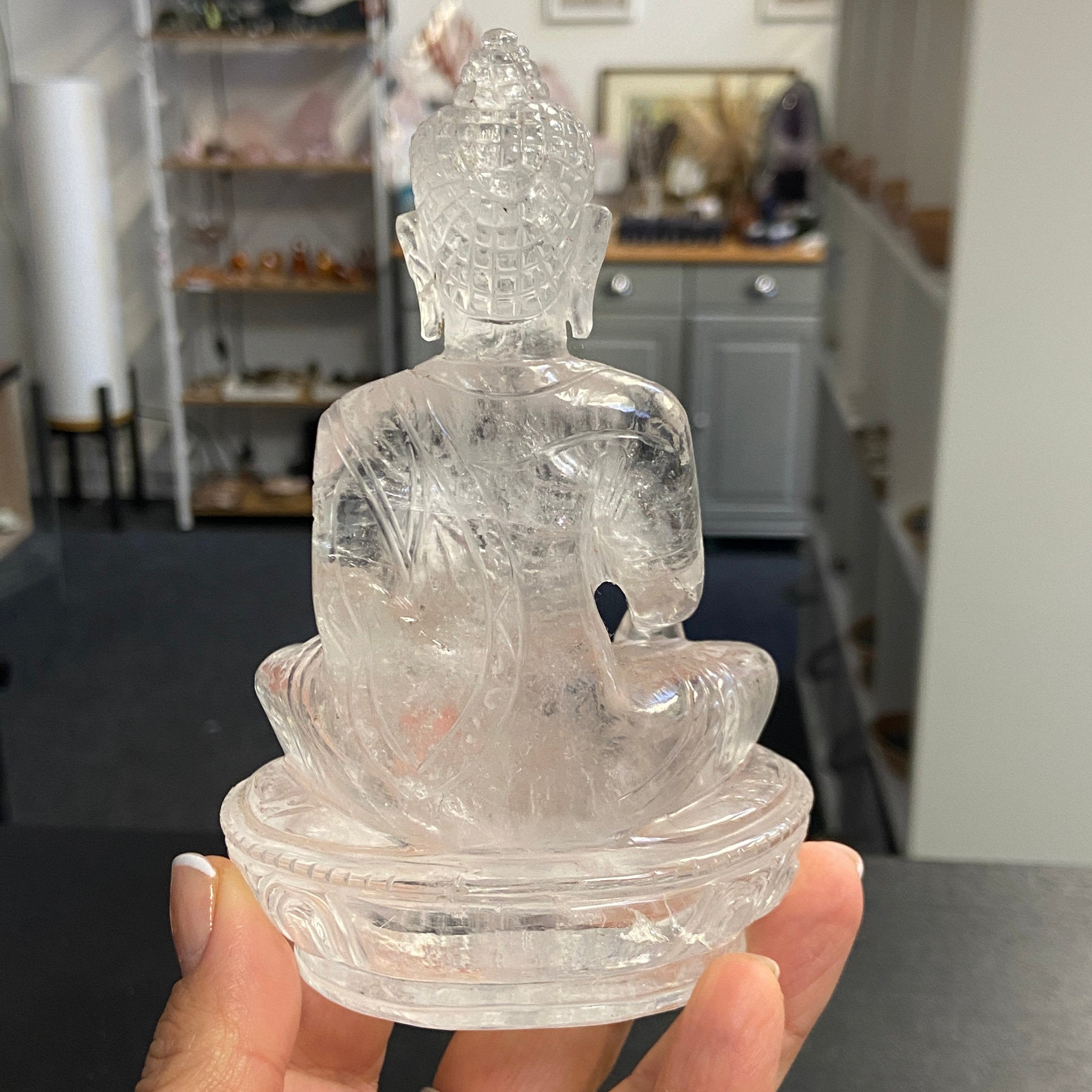 Clear Quartz Buddha Carving – Brazil