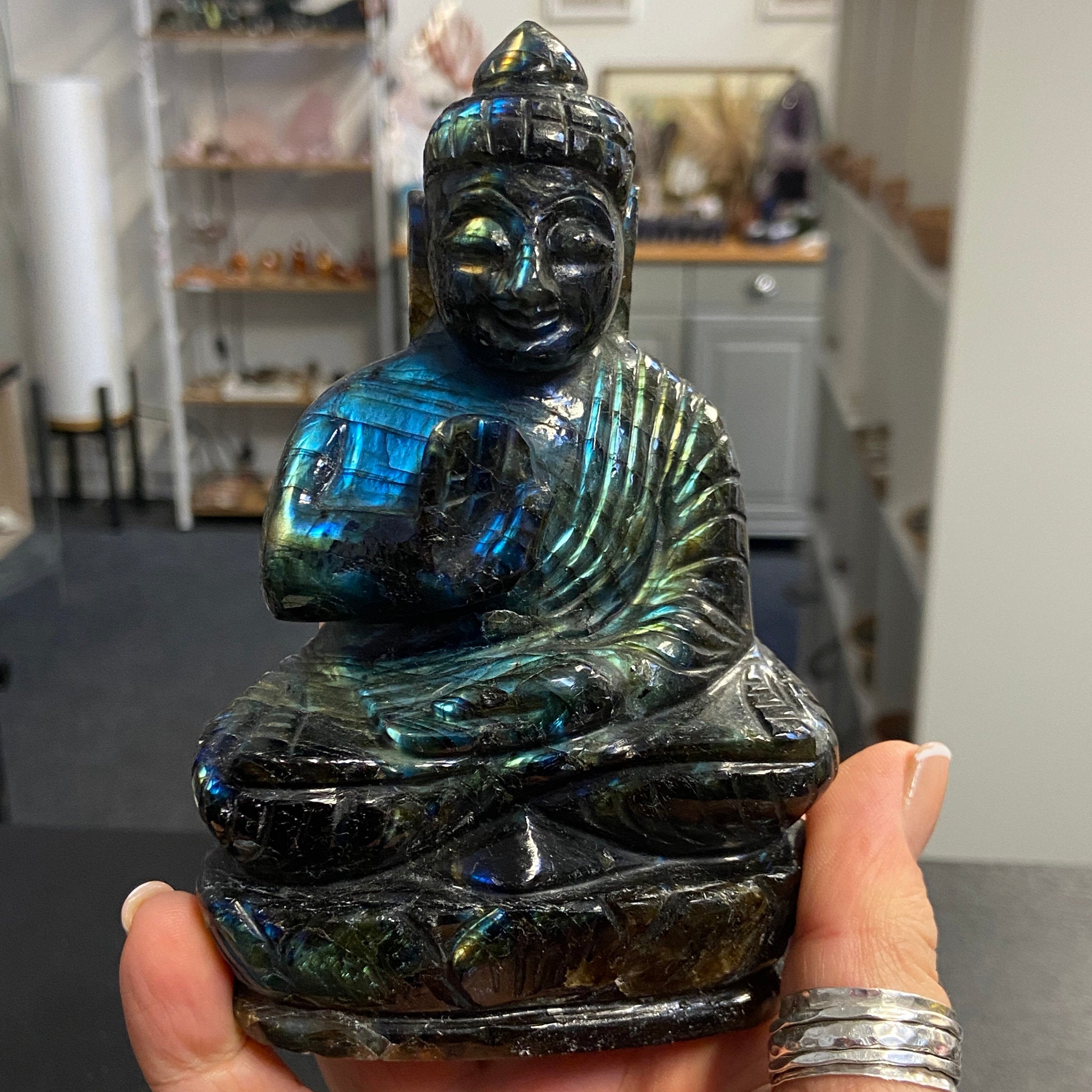 Labradorite Buddha Carving – Madagascar