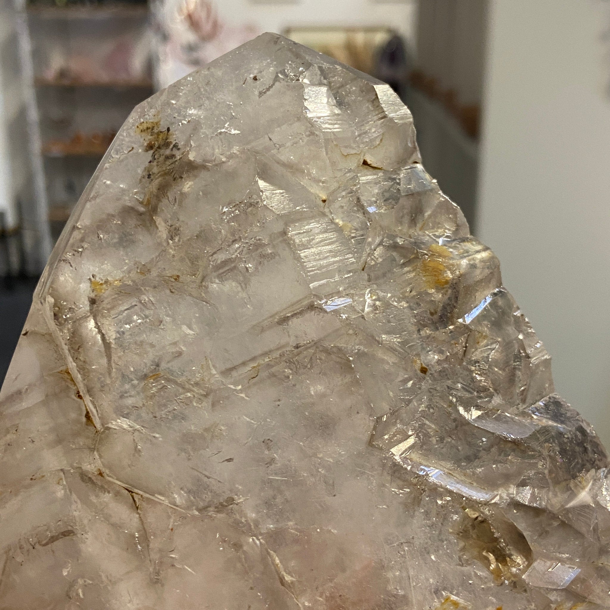Smoky Quartz Elestial with Enhydros – Brazil
