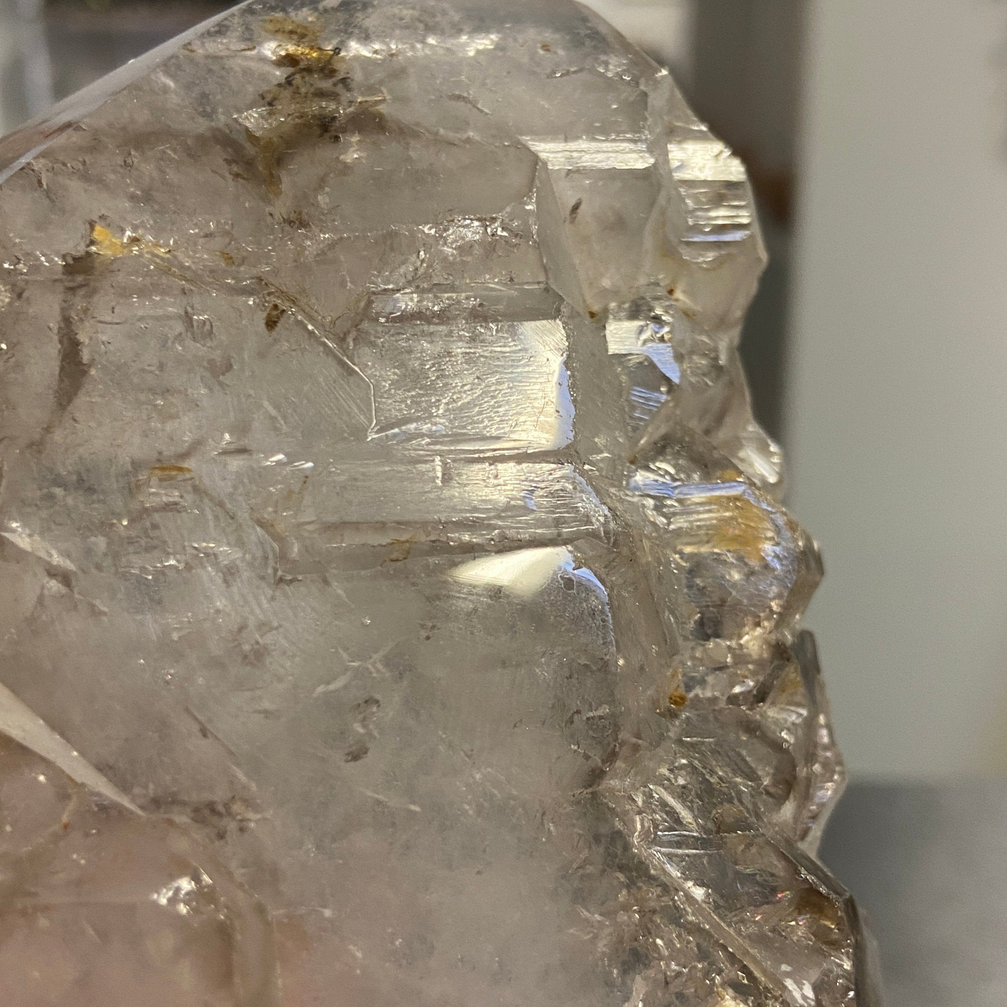 Smoky Quartz Elestial with Enhydros – Brazil