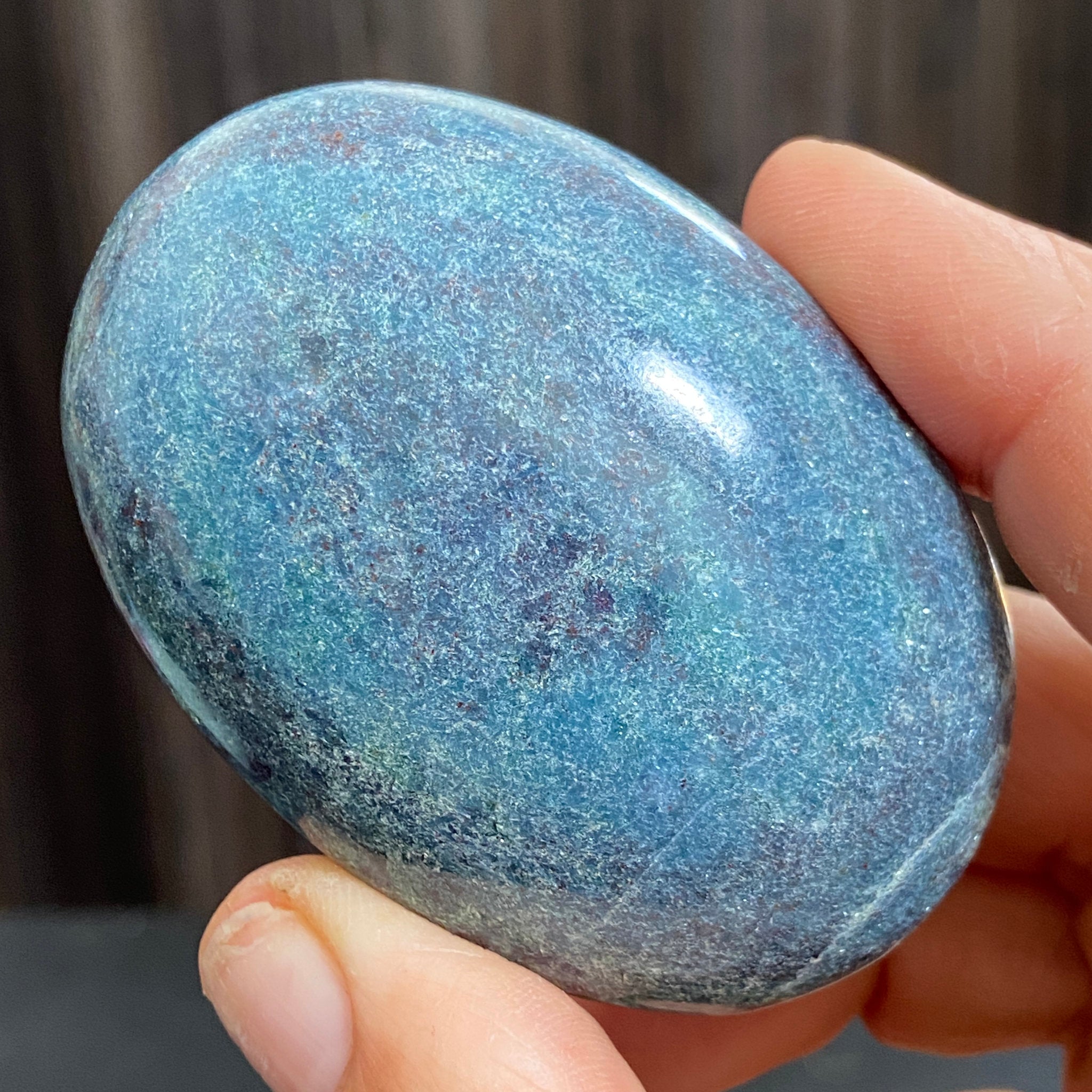 Ruby Kyanite and Green Fuchsite Palmstone
