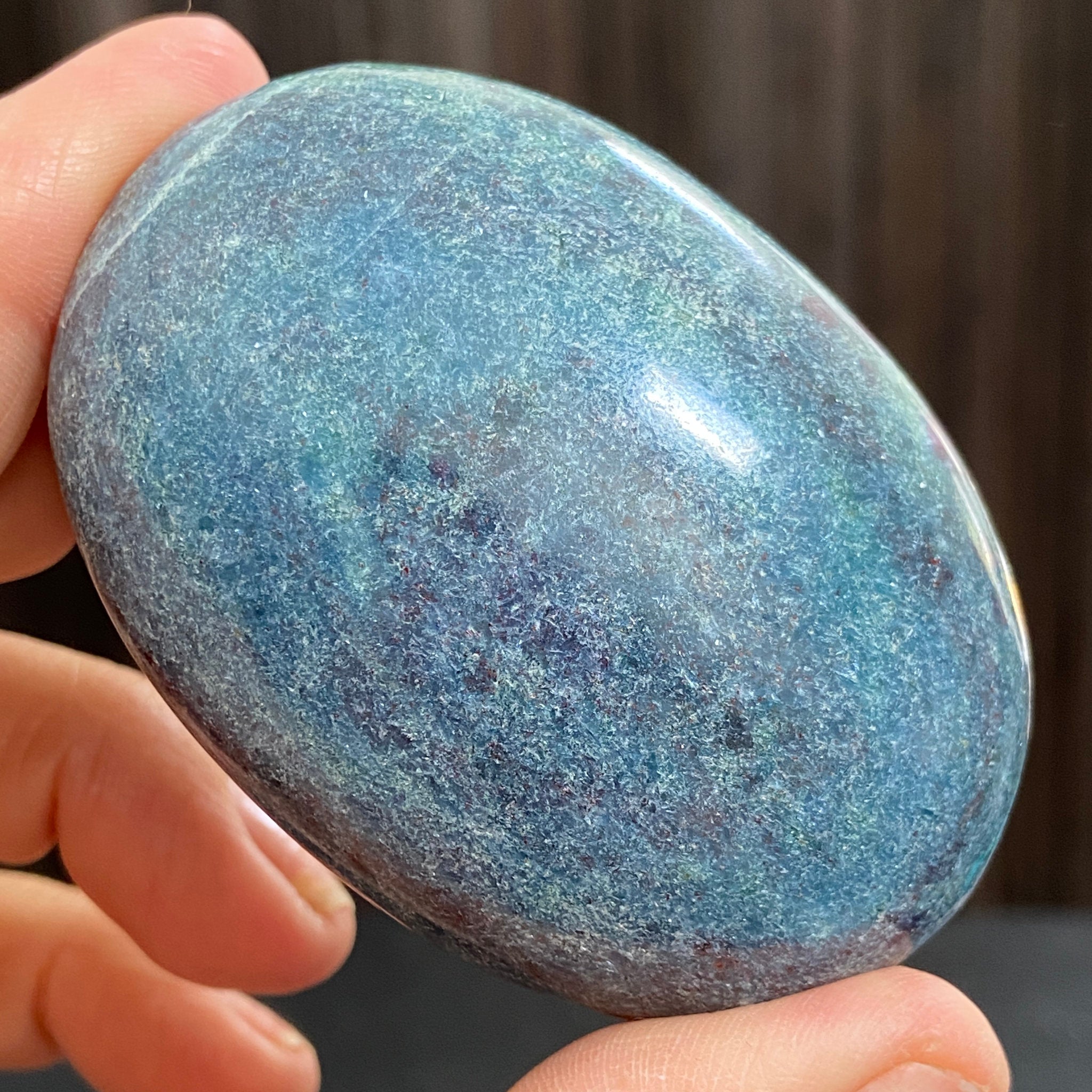 Ruby Kyanite and Green Fuchsite Palmstone