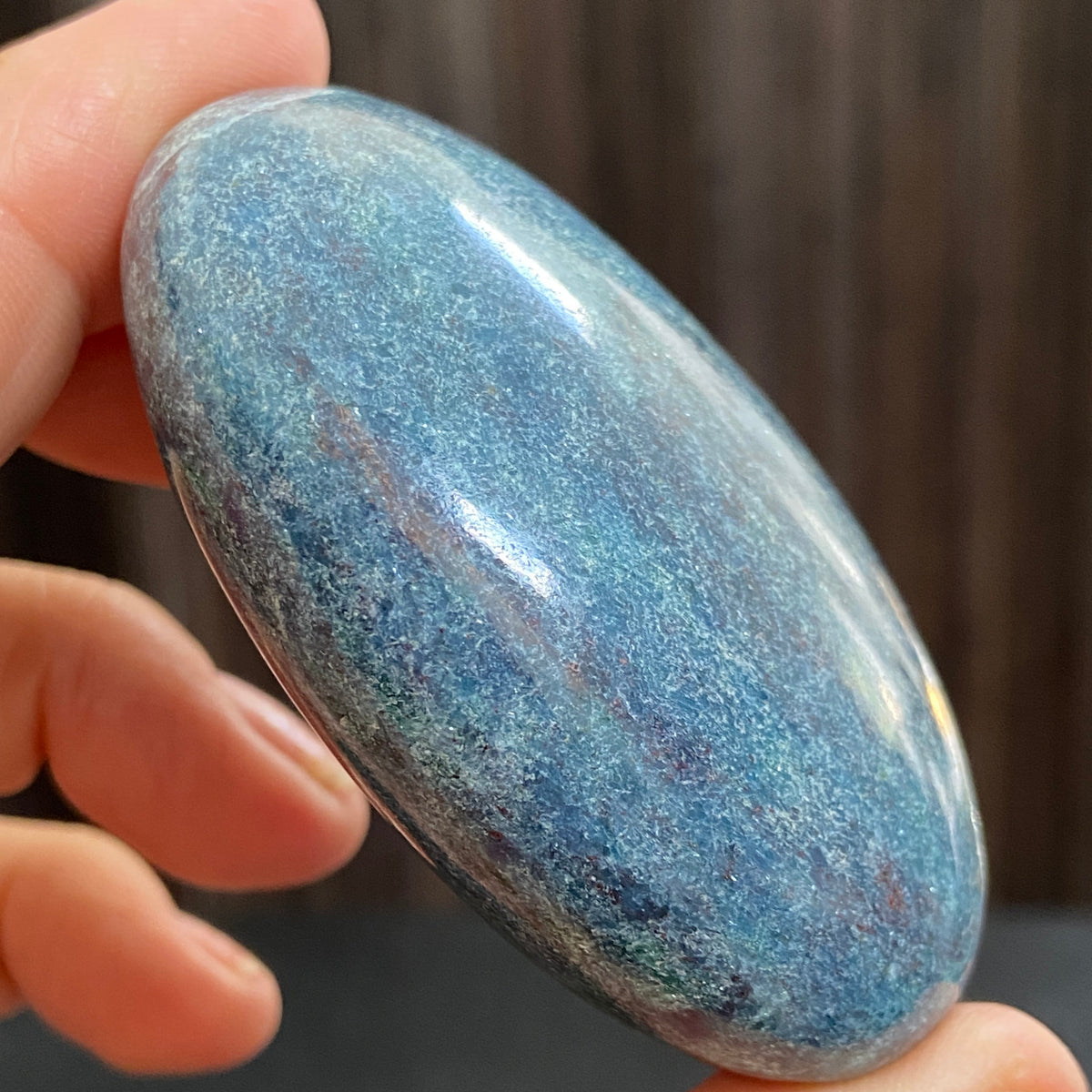 Ruby Kyanite and Green Fuchsite Palmstone