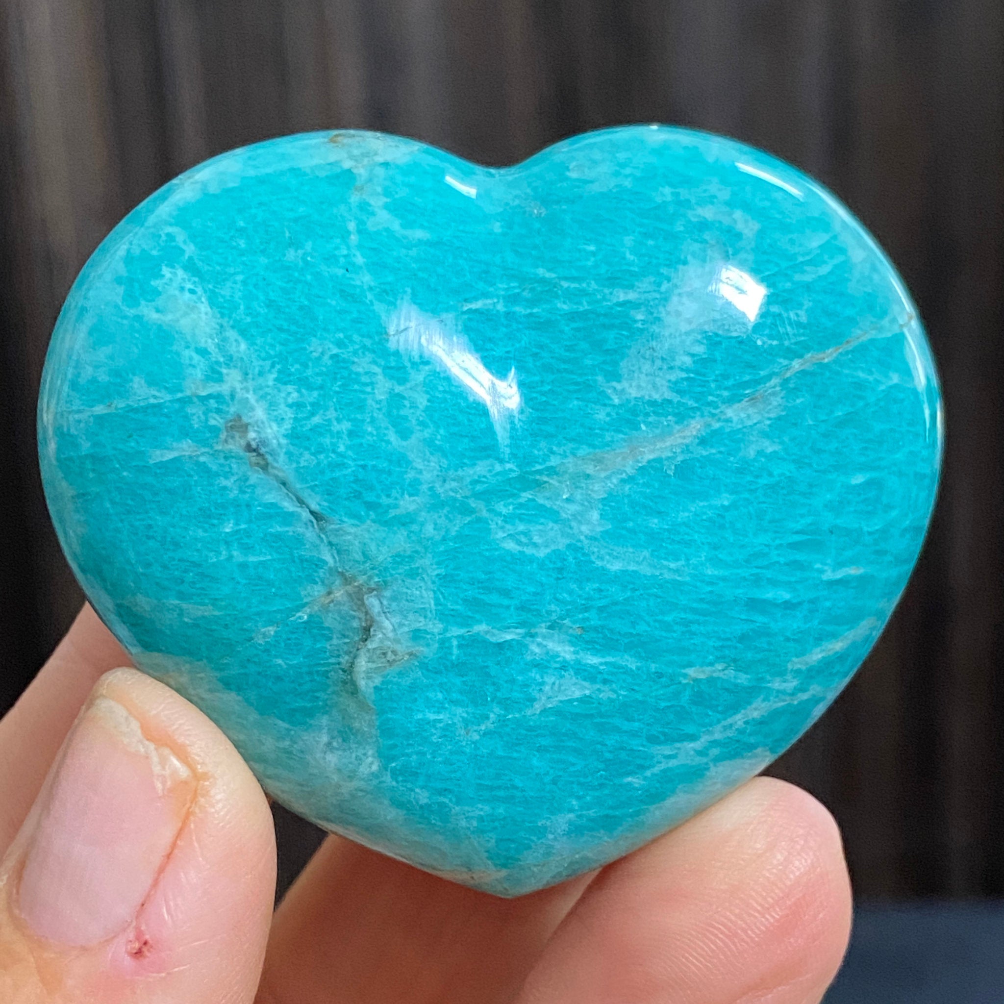 Amazonite & Smoky Quartz Heart – Madagascar