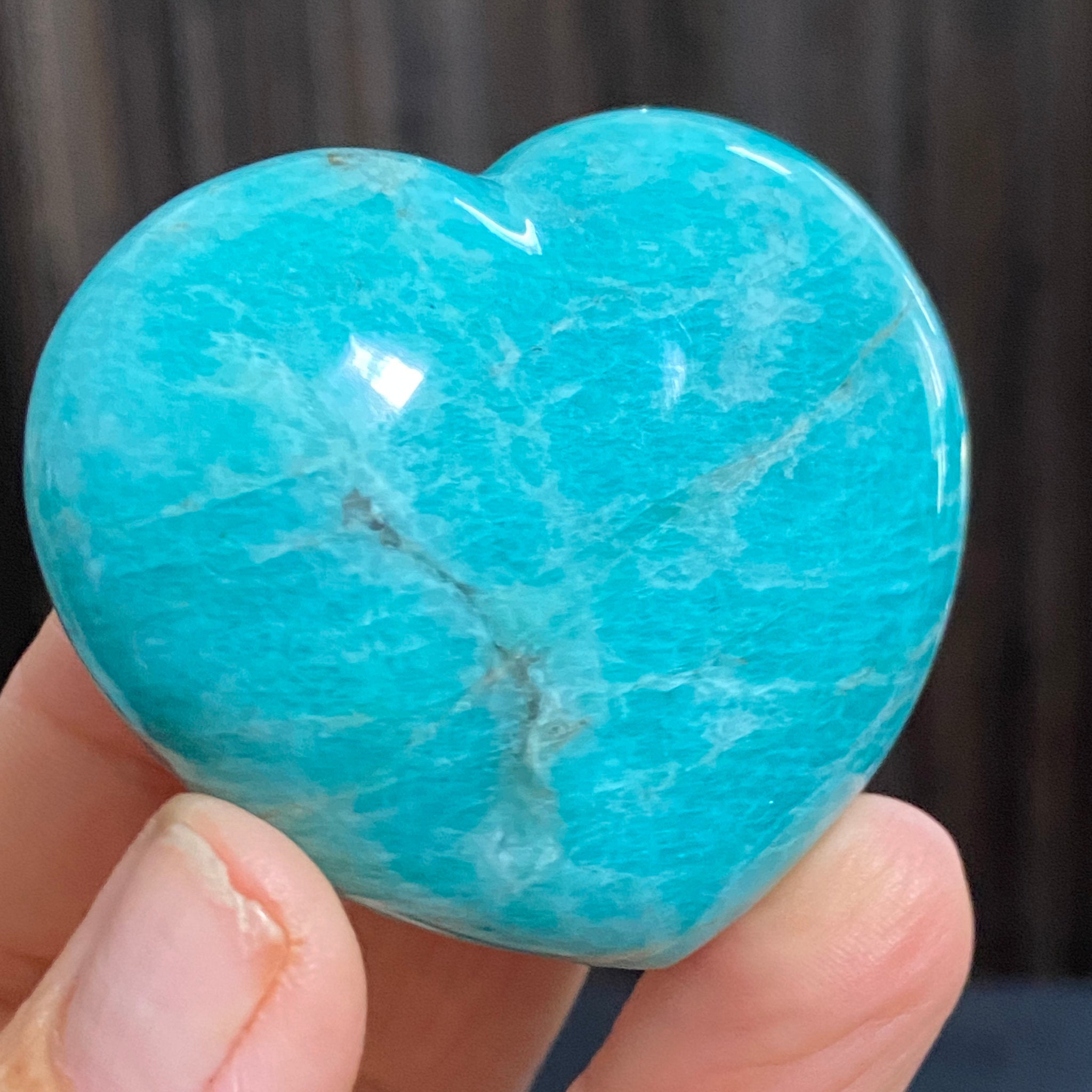 Amazonite & Smoky Quartz Heart – Madagascar